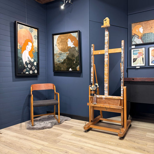 Tableau original : "La nature profitait du soleil levant pour me tricoter..."