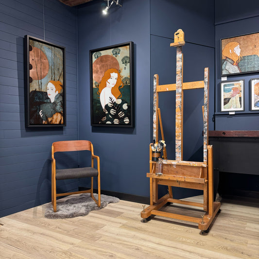 Tableau original : "Du bout des doigts, si elle touchait les fougères..."