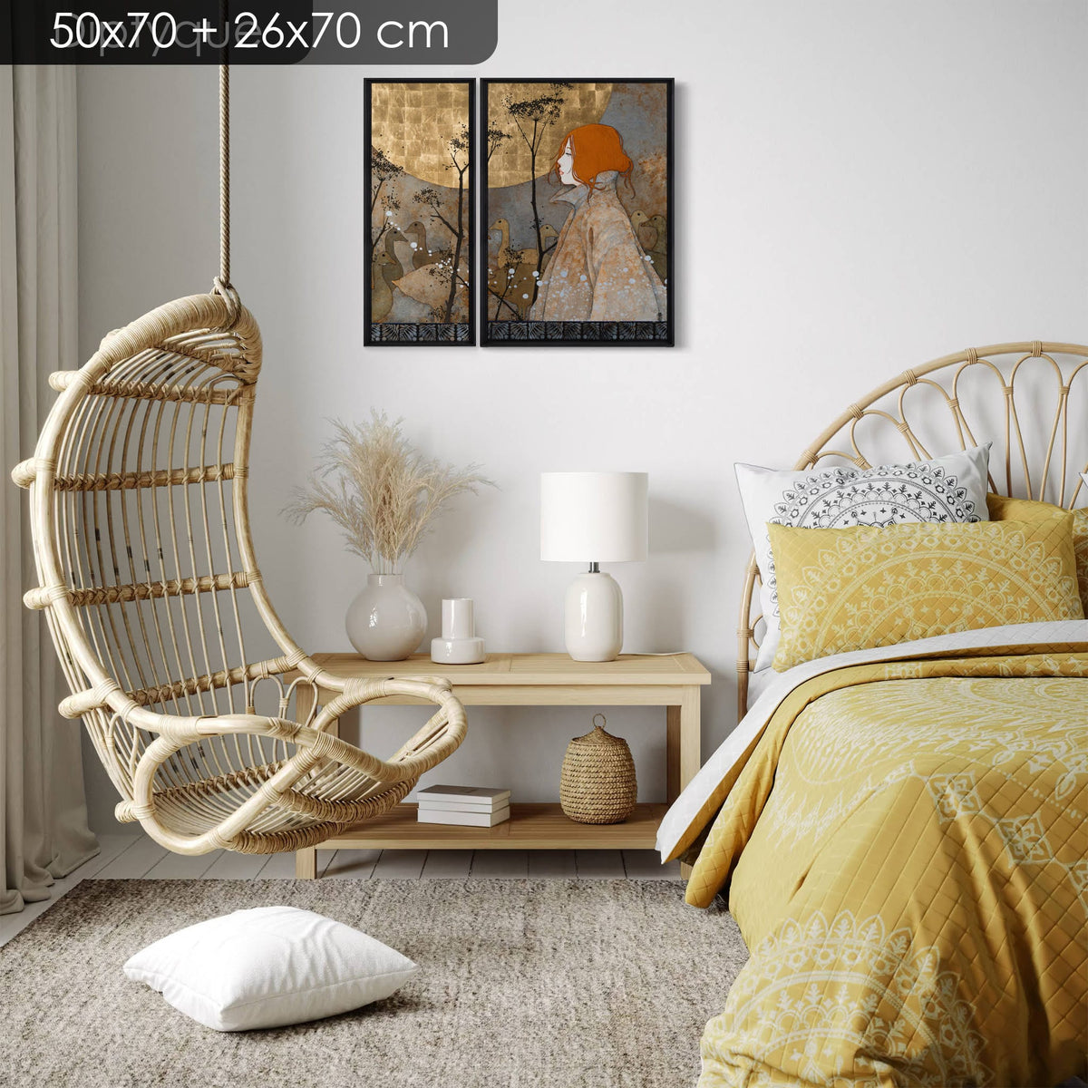 Portrait féminin poétique, poésie d’une artiste femme peintre, figuratif et décoratif, inspirée de l’art nouveau en Normandie et Bretagne