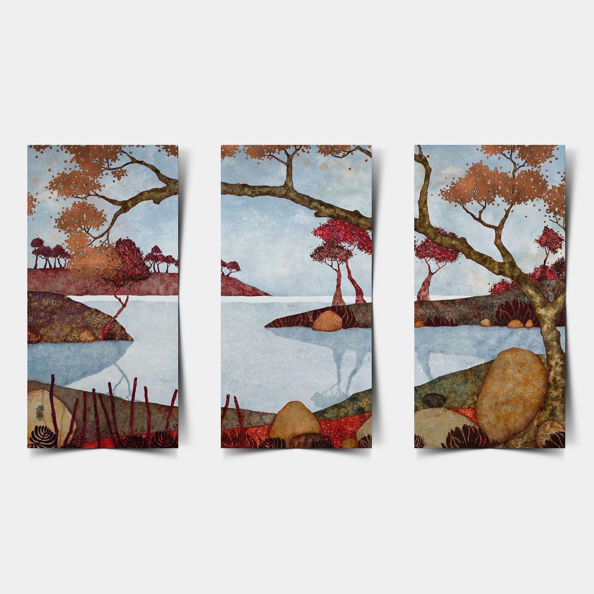 Triptyque — « Je suis passée derrière les barrières… » — Édition d’art — ensemble complet