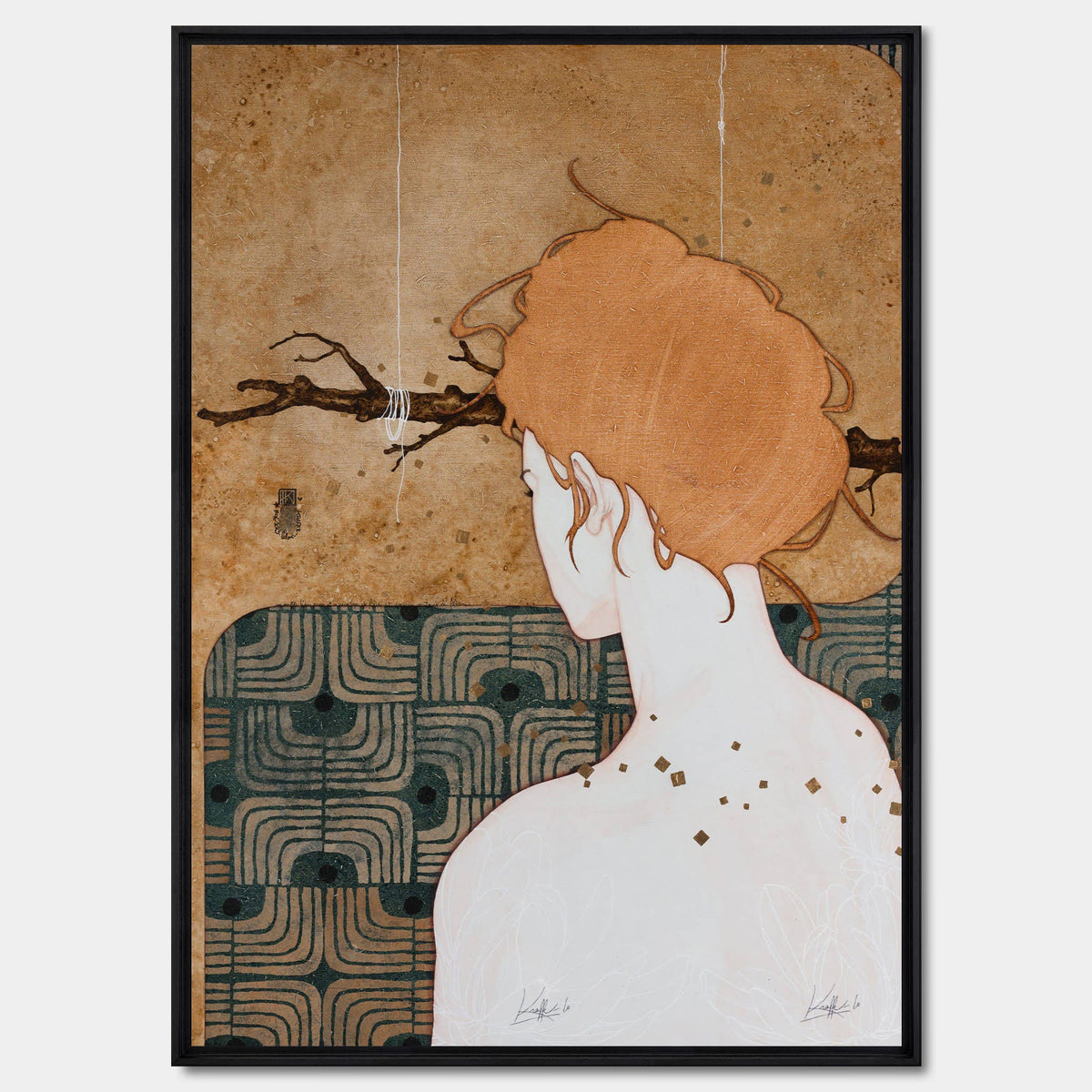 Dos, portraits féminins figuratifs et art décoratif, Bretagne et Normandie, artiste peintre femme