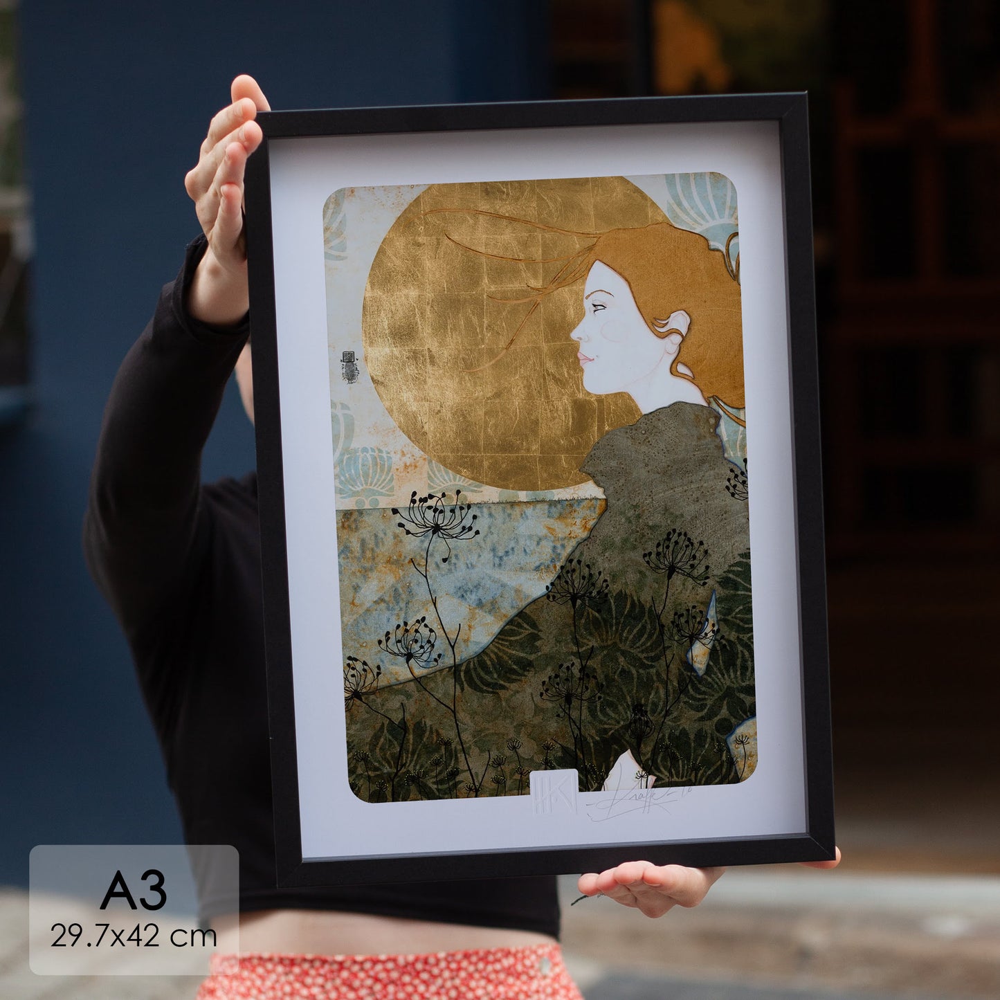 Portrait féminin Tirage d’art Lalou Kraffe Auray Pont Aven Honfleur 