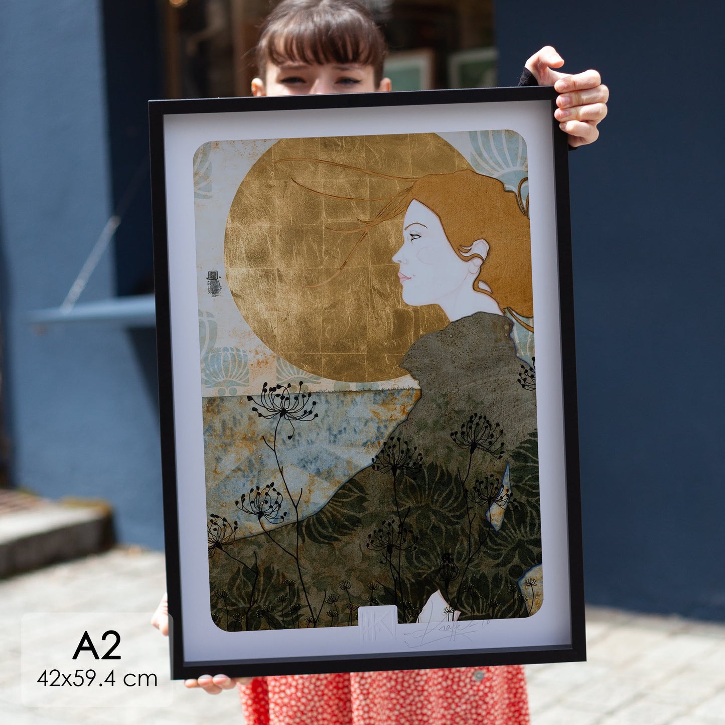 Portrait féminin Tirage d’art Lalou Kraffe Auray Pont Aven Honfleur 