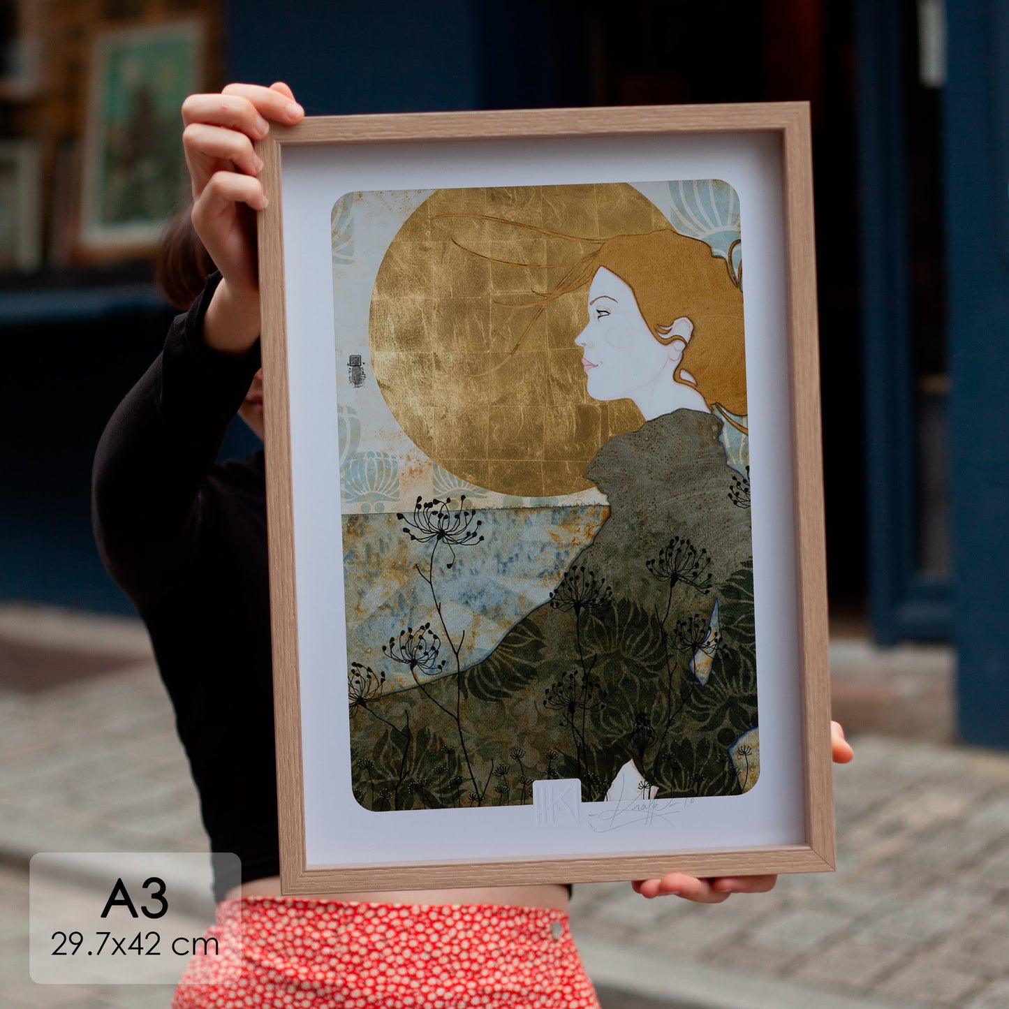 Portrait féminin Tirage d’art Lalou Kraffe Auray Pont Aven Honfleur 