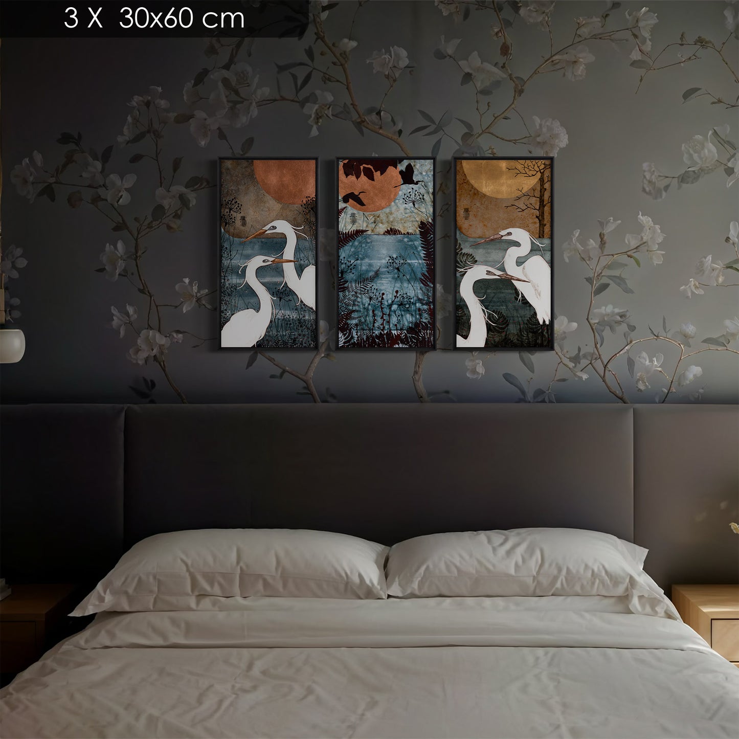 nature et aigrettes Normandie Bretagne triptyque