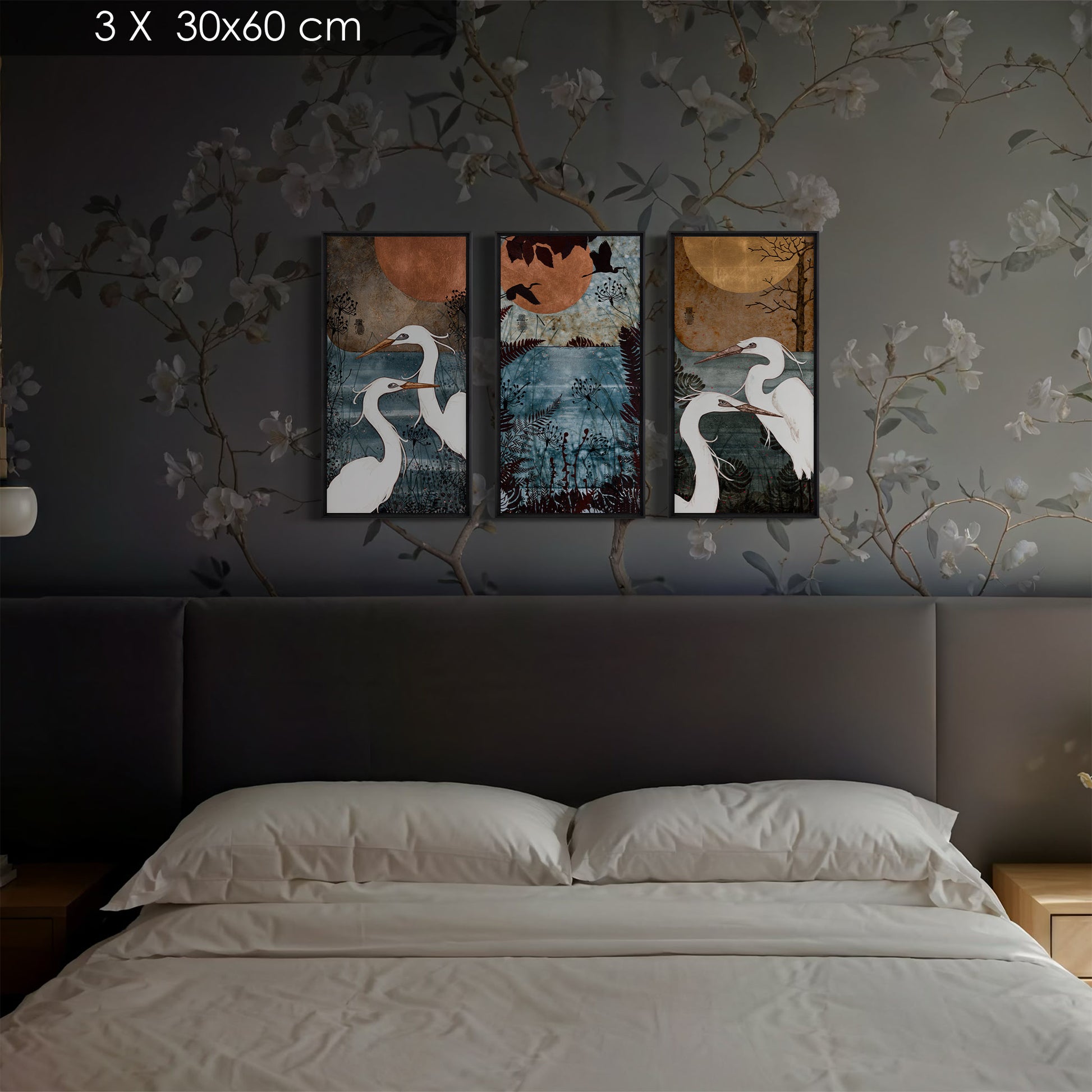 nature et aigrettes Normandie Bretagne triptyque