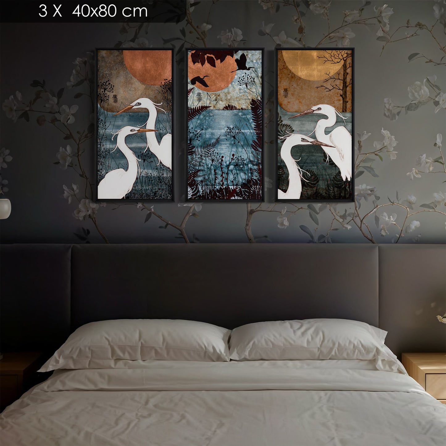 nature et aigrettes Normandie Bretagne triptyque