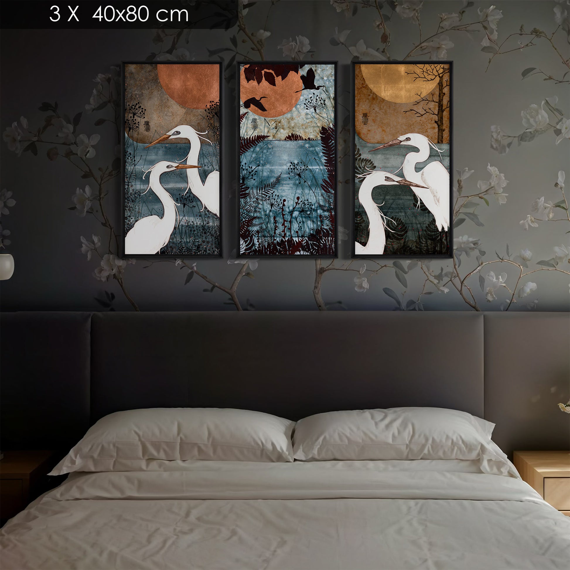 nature et aigrettes Normandie Bretagne triptyque