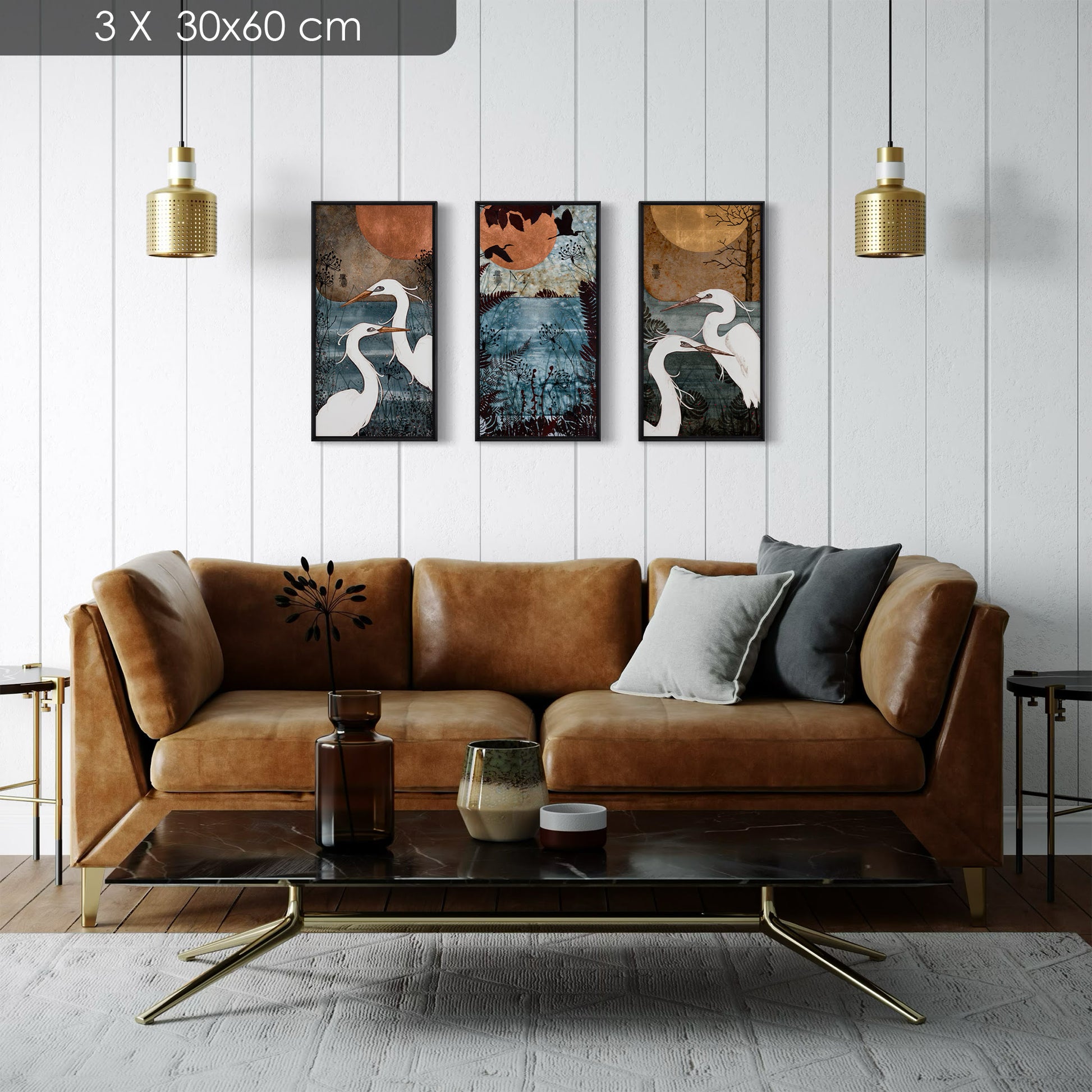 nature et aigrettes Normandie Bretagne triptyque