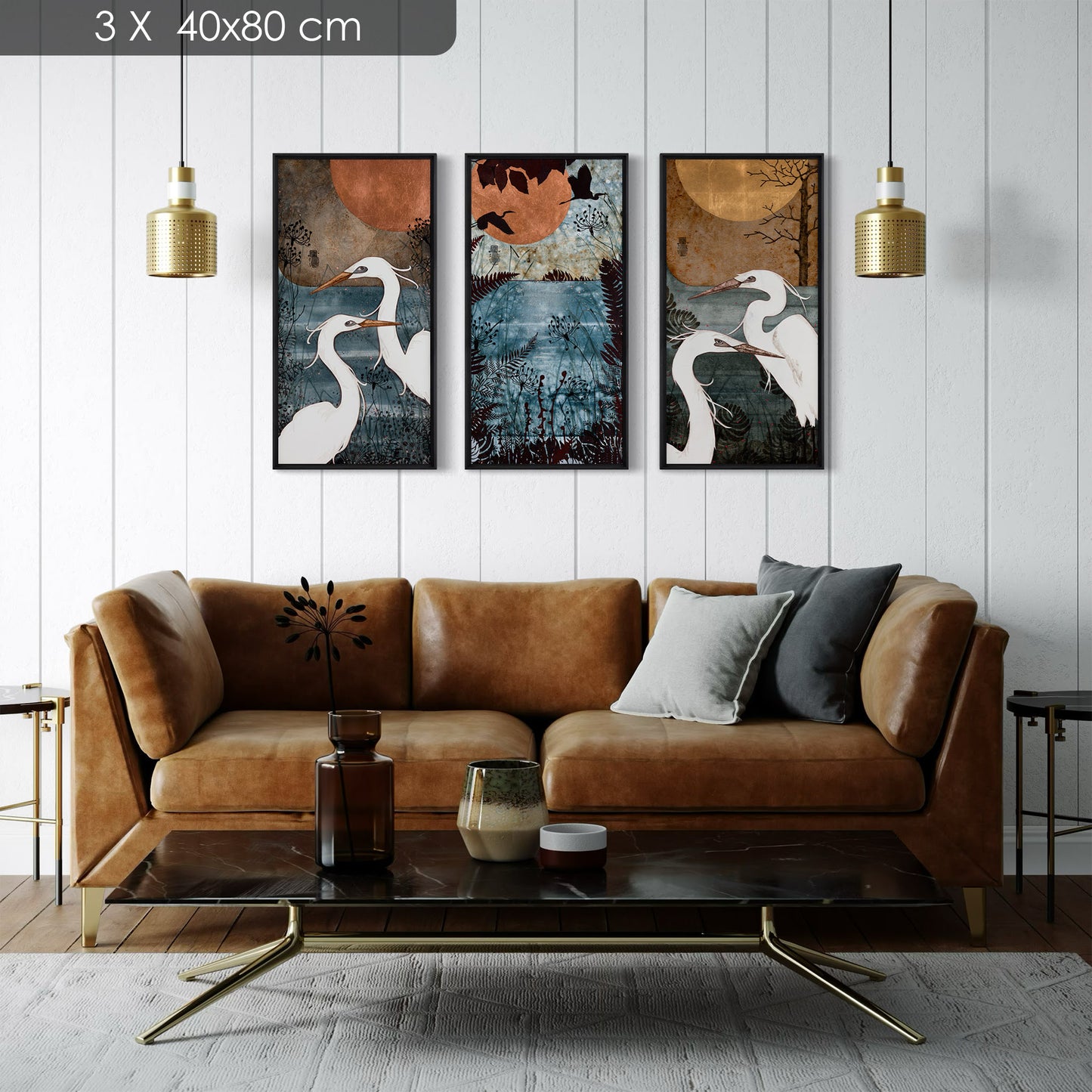 nature et aigrettes Normandie Bretagne triptyque