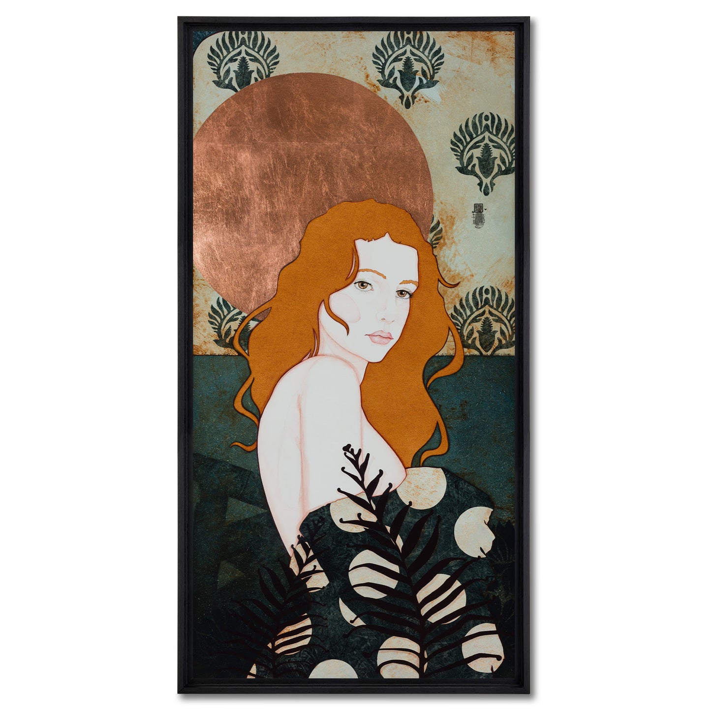 Portrait féminin : "Du bout des doigts, si elle touchait les fougères...."