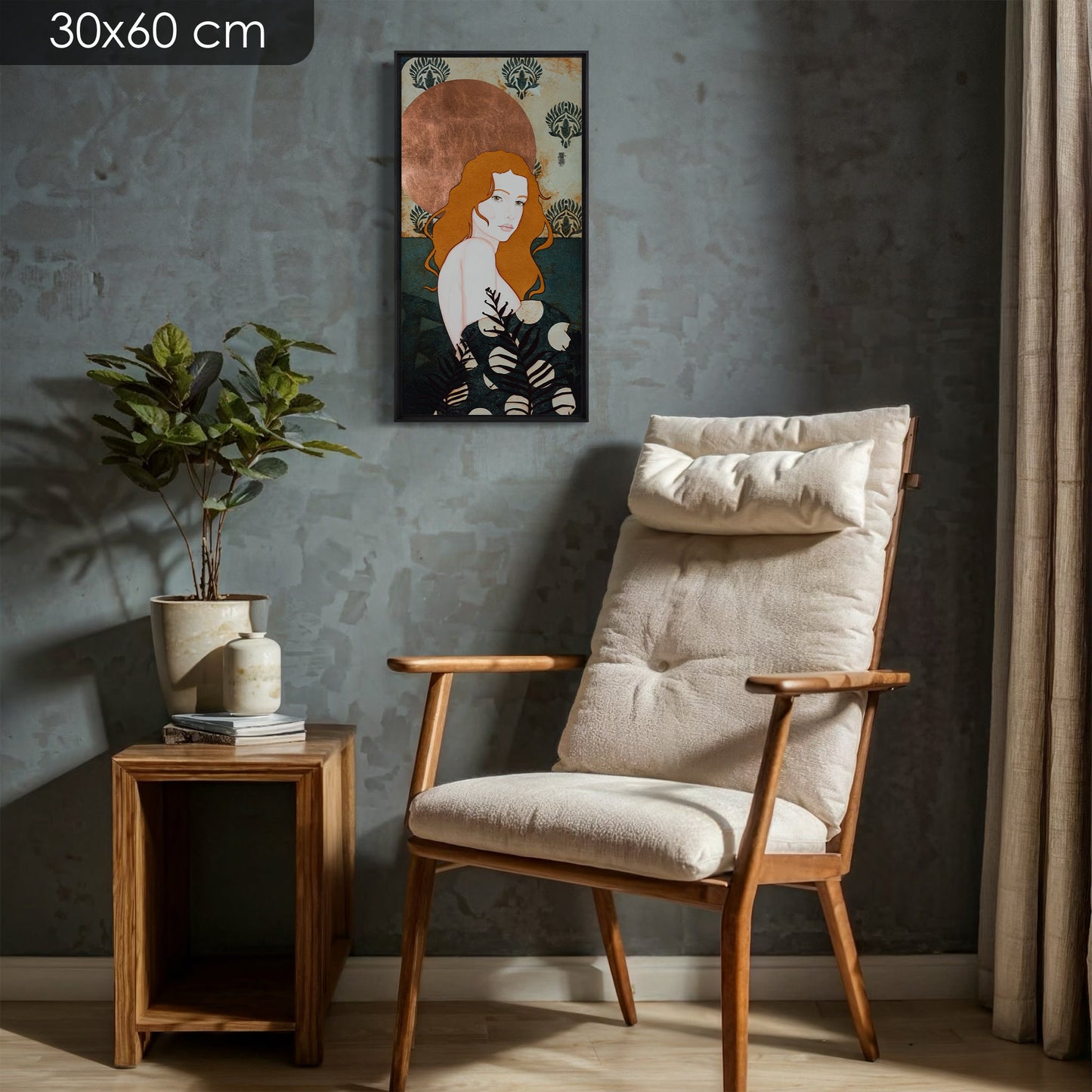 Portrait féminin : "Du bout des doigts, si elle touchait les fougères...."