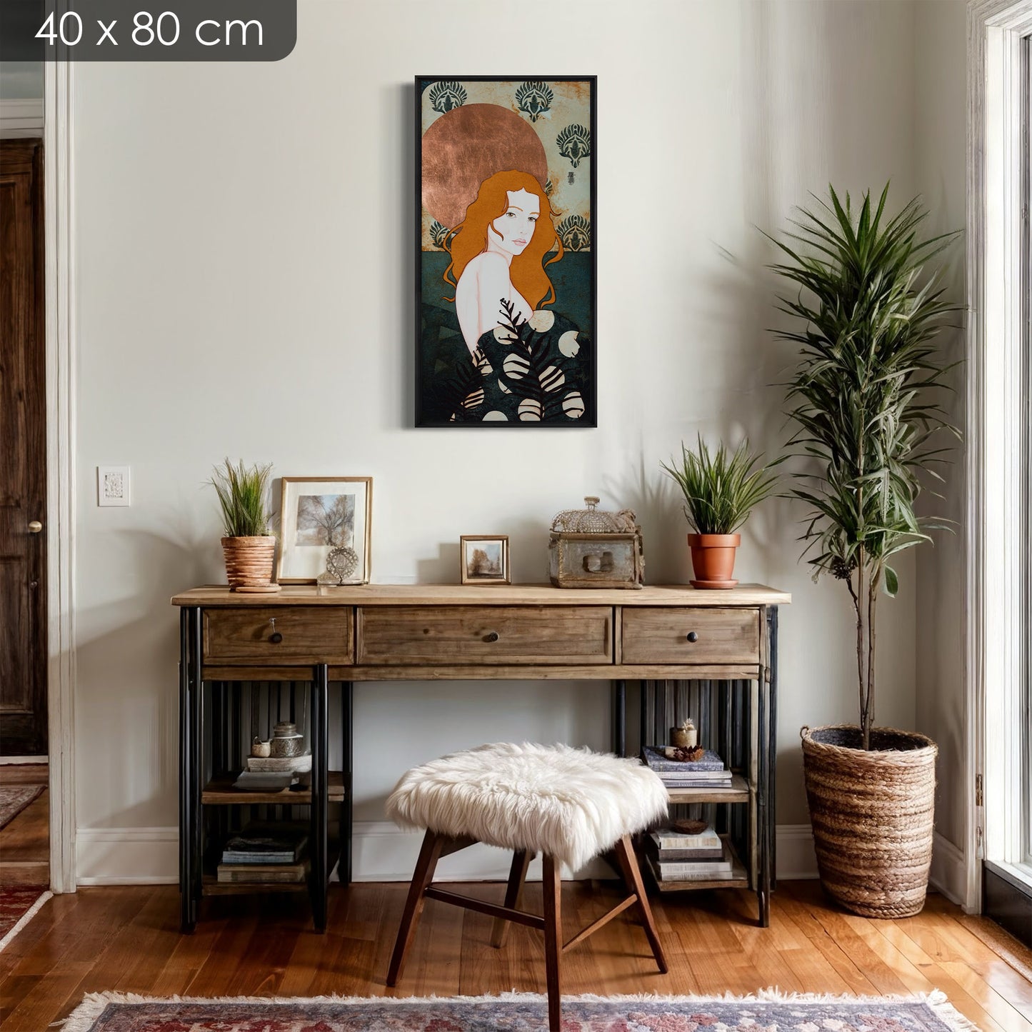 Portrait féminin : "Du bout des doigts, si elle touchait les fougères...."