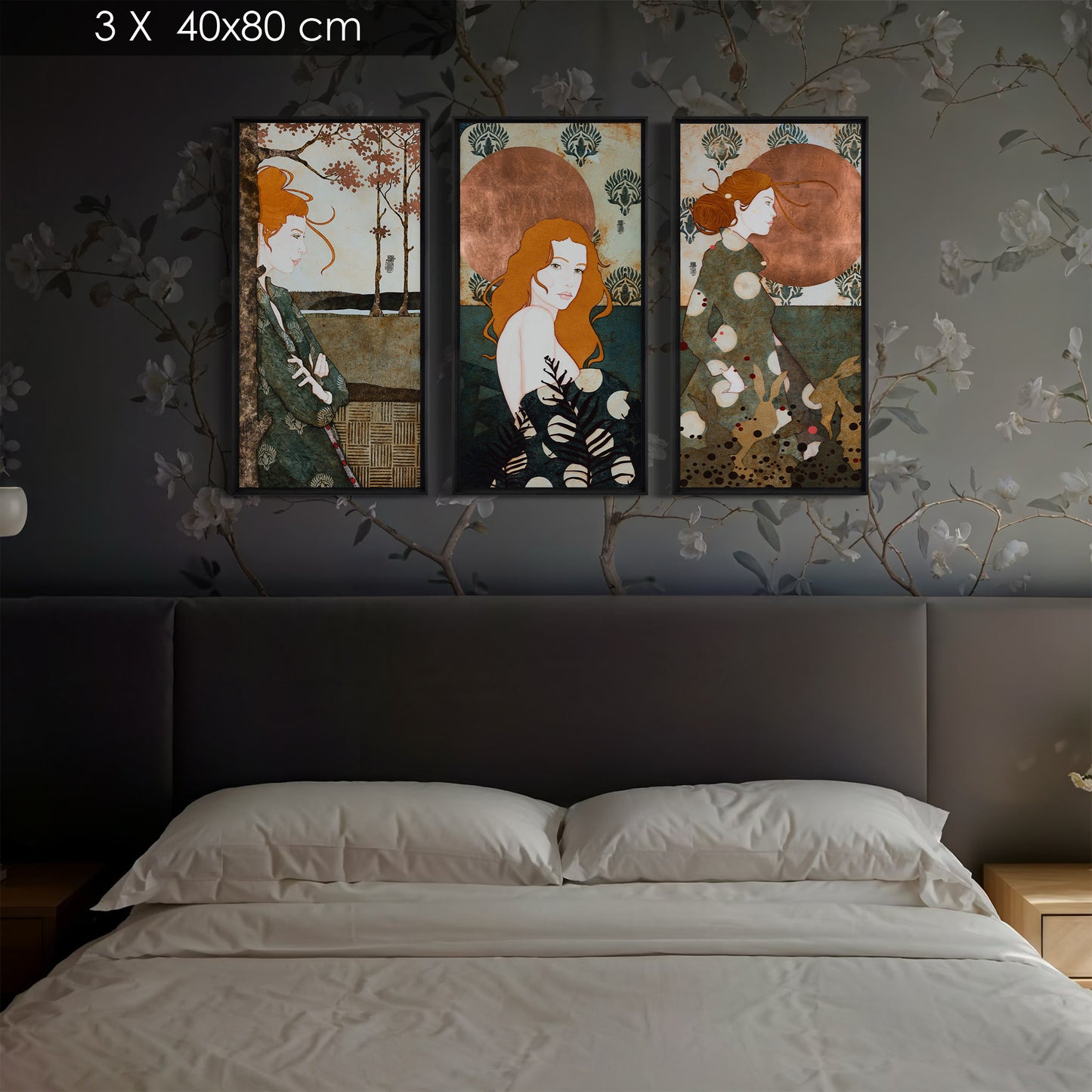 Portrait féminin : "Du bout des doigts, si elle touchait les fougères...."