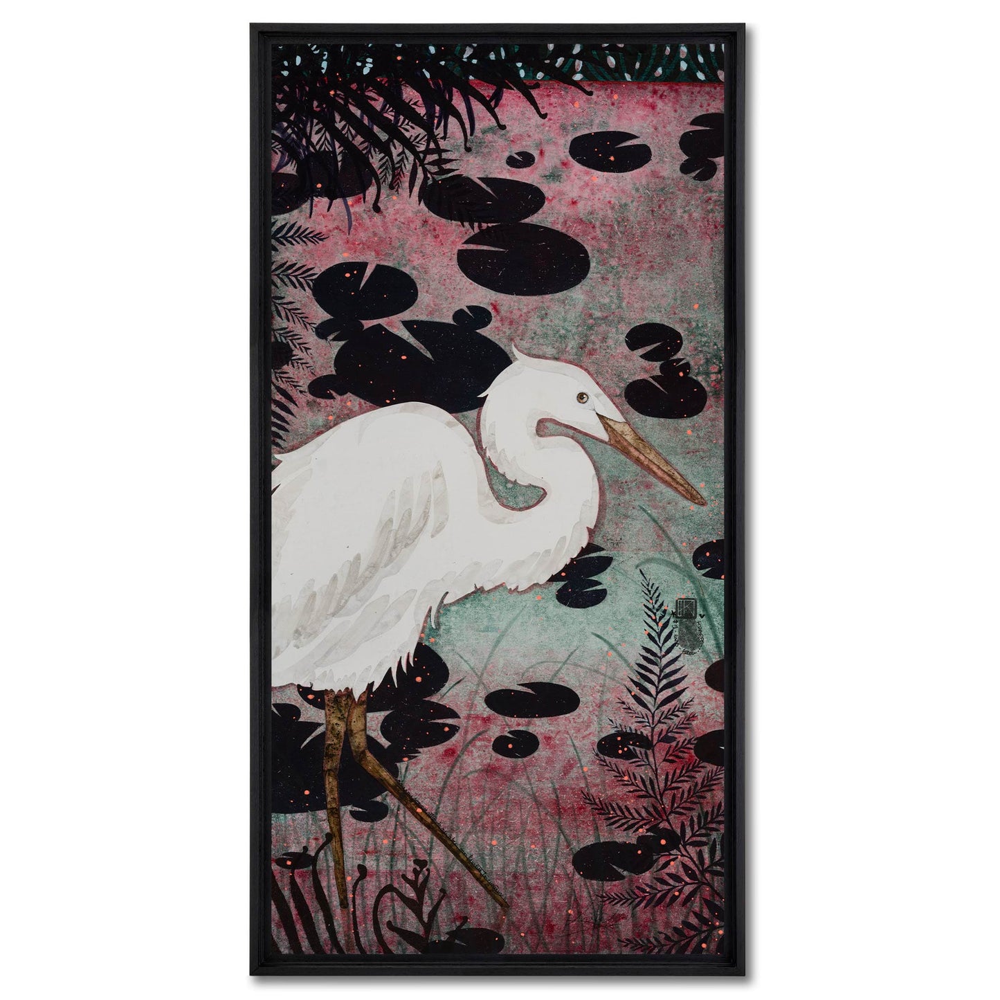 Aigrette et nature, Lalou Kraffe à la Galerie KLE, Auray, Honfleur et Pont-Aven, poésie moderne