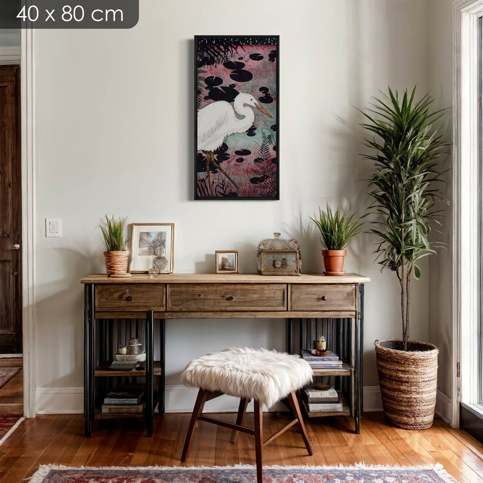 Aigrette et nature, Lalou Kraffe à la Galerie KLE, Auray, Honfleur et Pont-Aven, poésie moderne