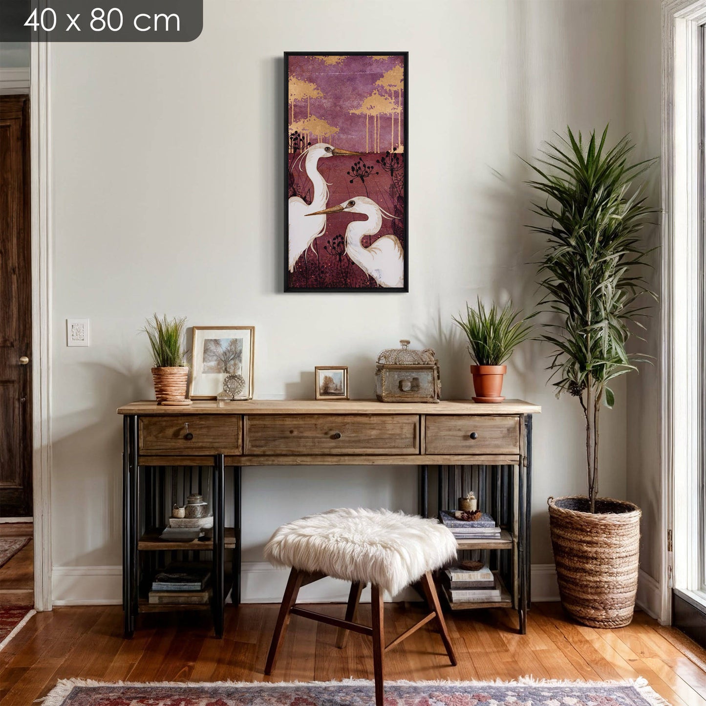 Aigrettes, nature, Galerie KLE, Lalou Kraffe, oiseau figuratif, Bretagne et Normandie