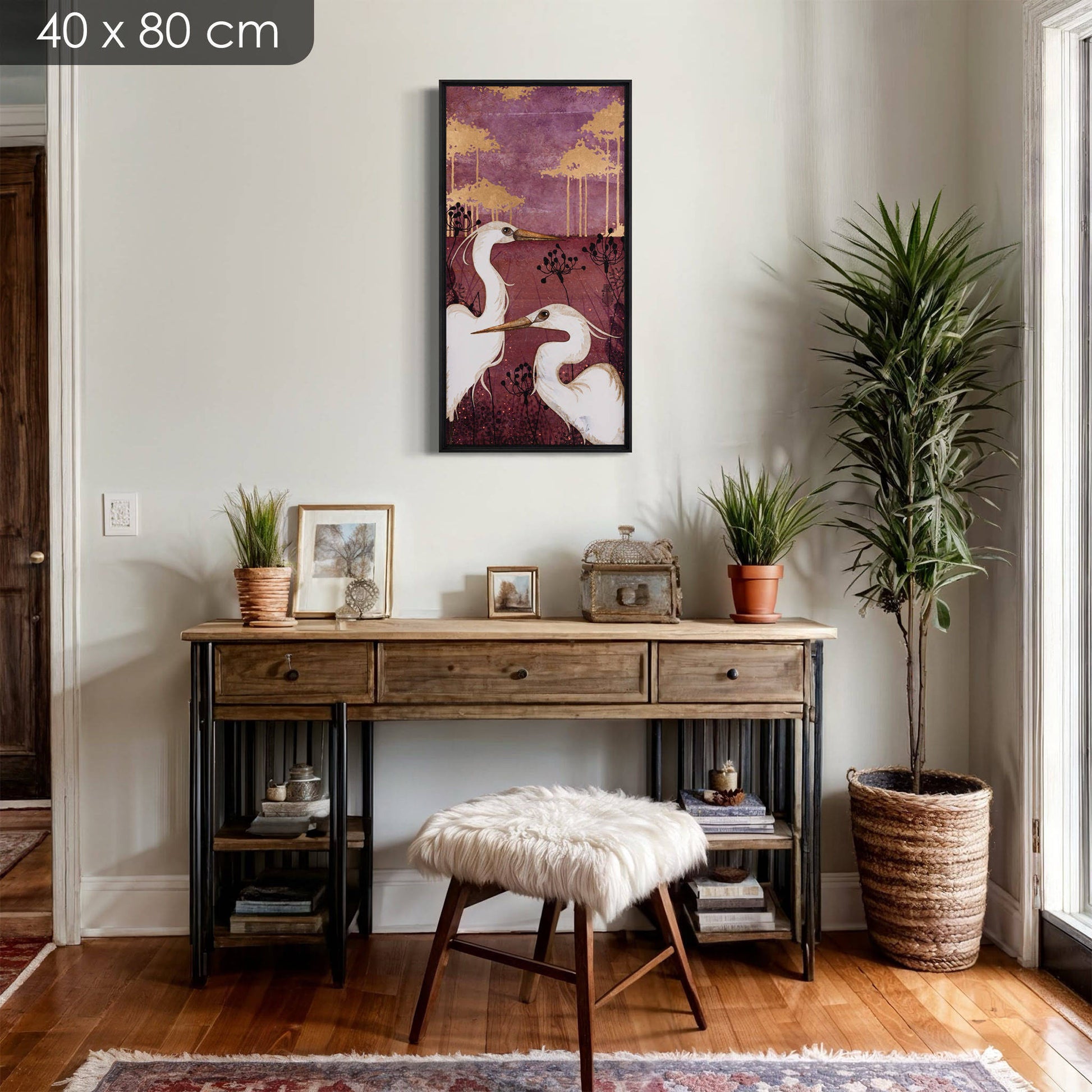 Aigrettes, nature, Galerie KLE, Lalou Kraffe, oiseau figuratif, Bretagne et Normandie