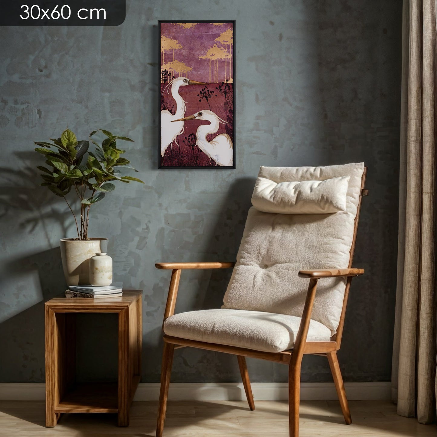 Aigrettes, nature, Galerie KLE, Lalou Kraffe, oiseau figuratif, Bretagne et Normandie