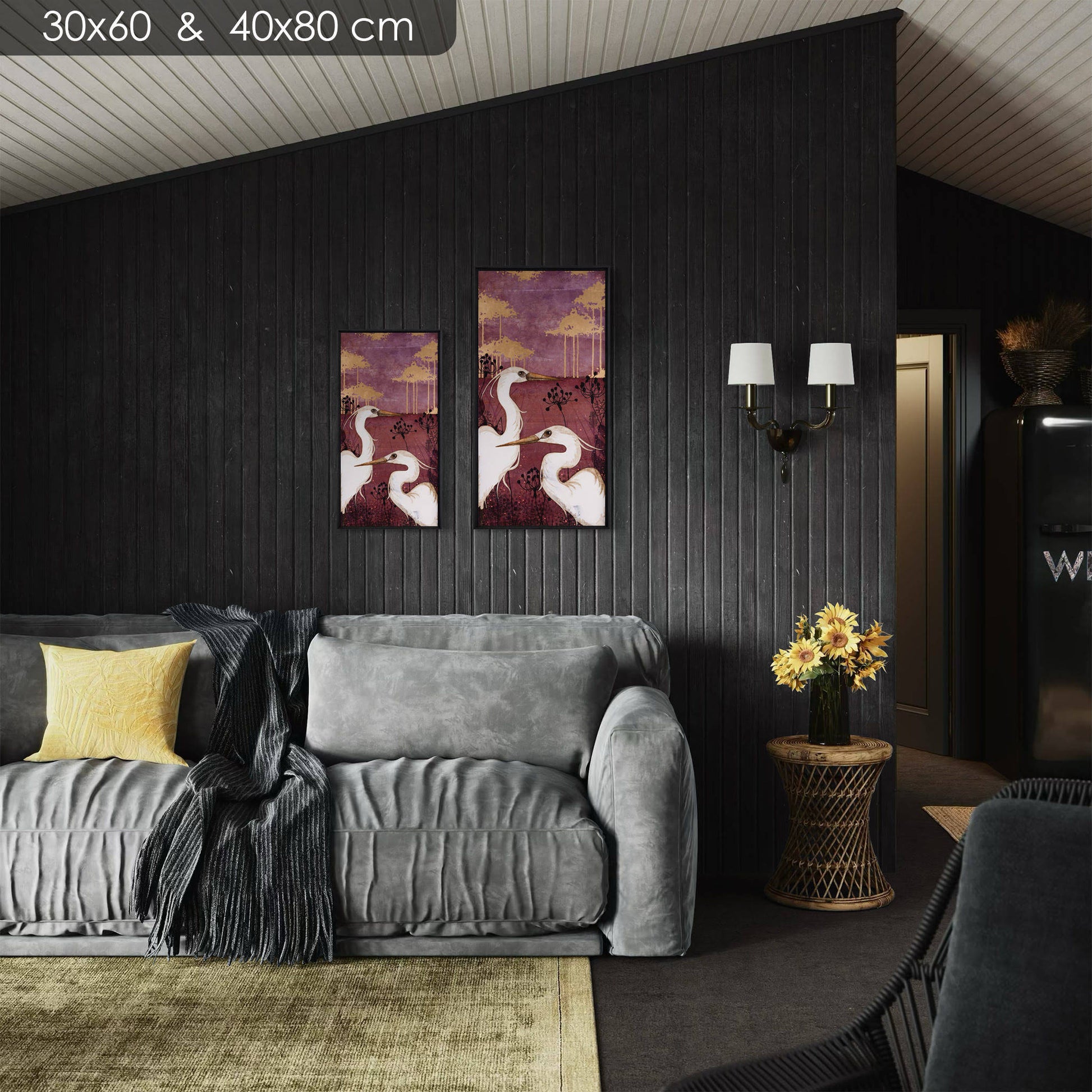 Aigrettes, nature, Galerie KLE, Lalou Kraffe, oiseau figuratif, Bretagne et Normandie