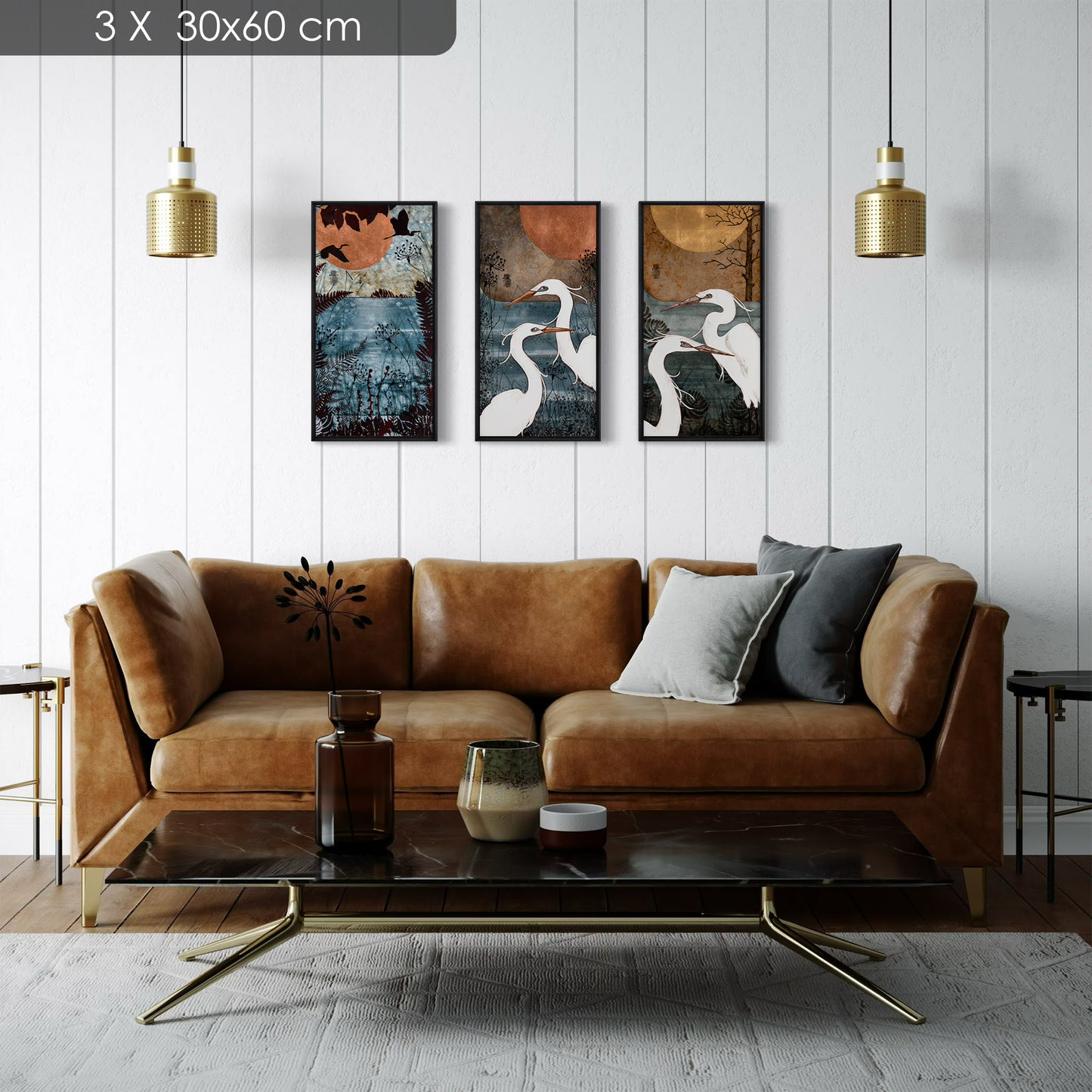 triptyque aigrettes et nature Lalou Kraffe