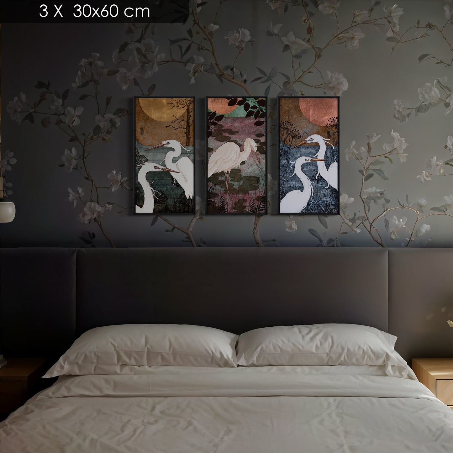 triptyque aigrettes et nature Lalou Kraffe