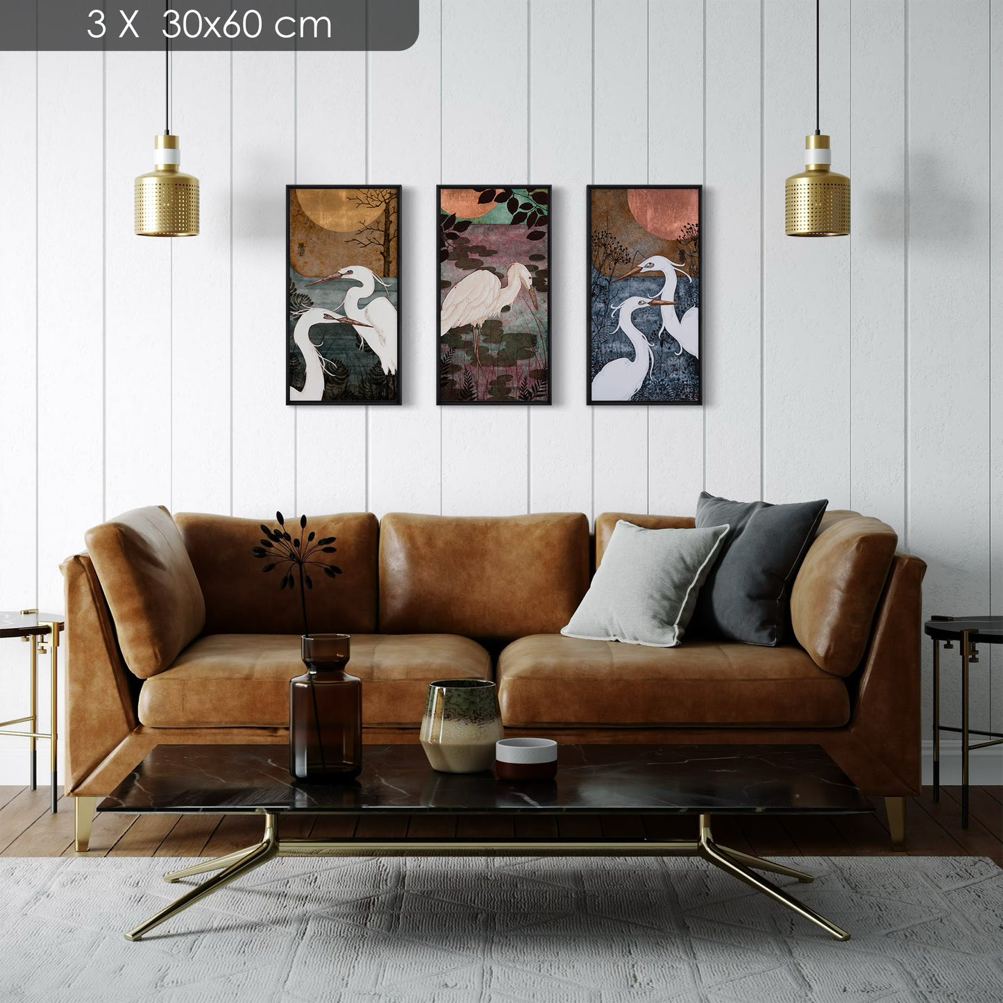 triptyque aigrettes et nature Lalou Kraffe