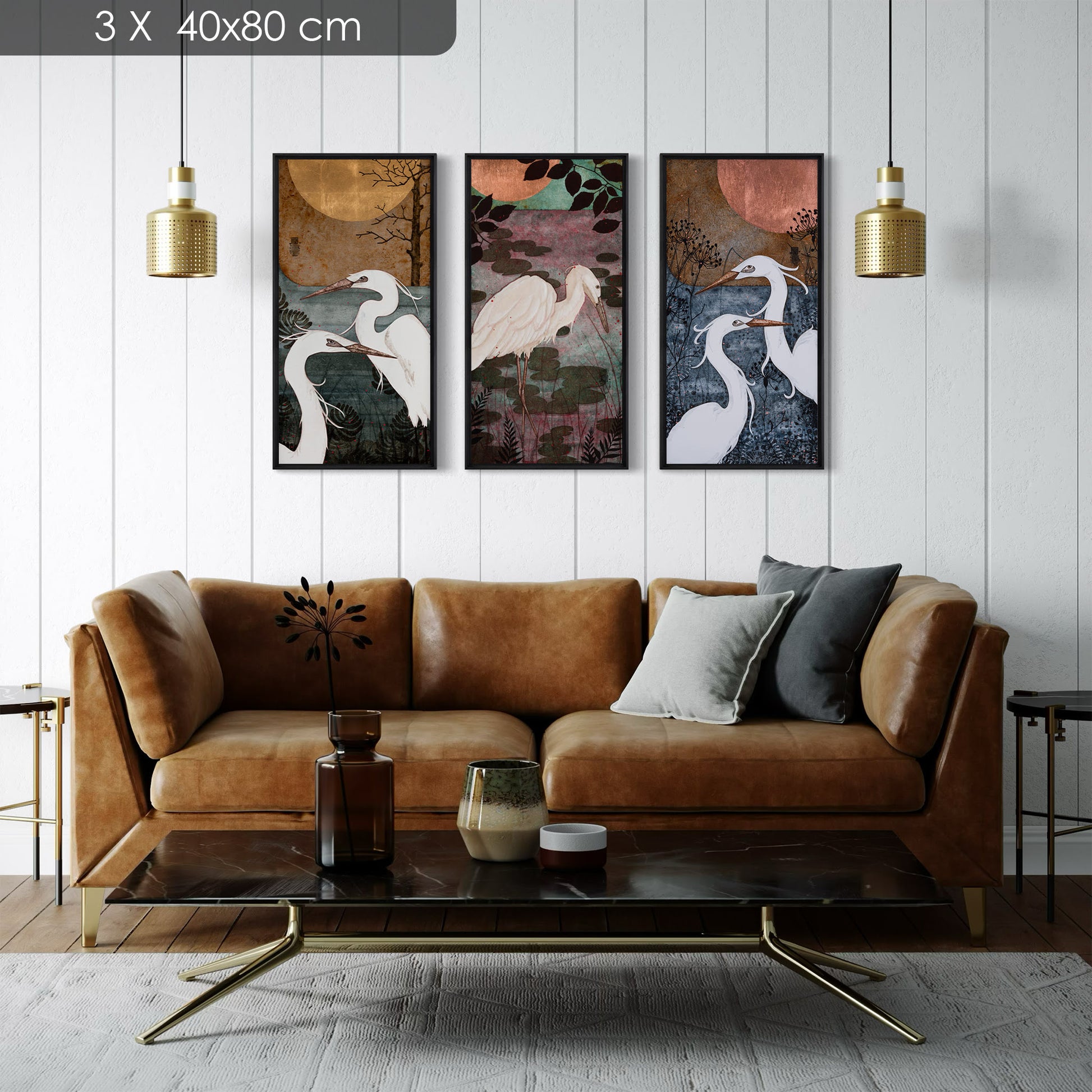 triptyque aigrettes et nature Lalou Kraffe