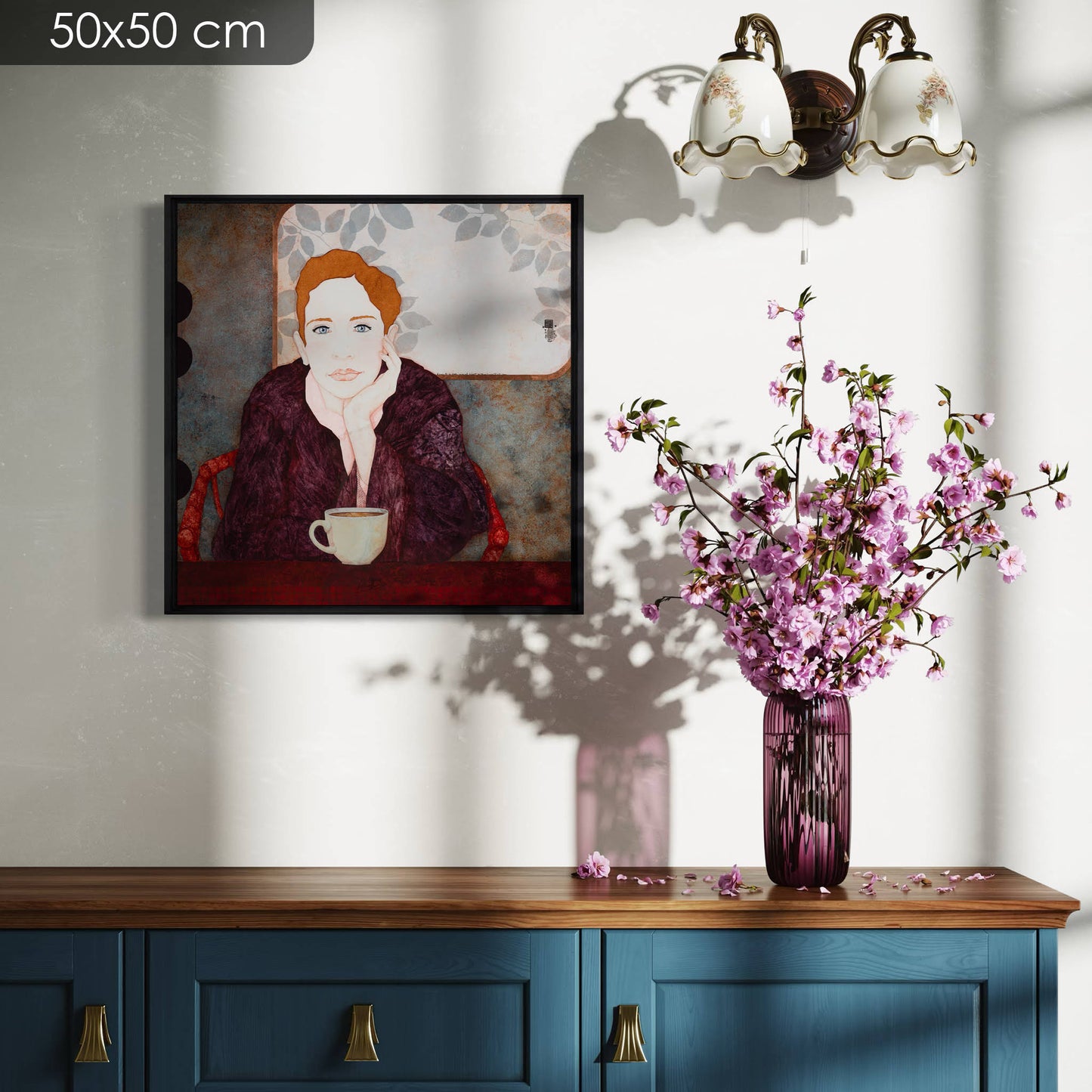 Portrait de femme, artiste peintre femme contemporaine, douceur, apaisement et poésie en Normandie et Bretagne