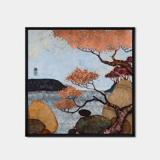 Paysage japonisant de Bretagne et Normandie, nature et poésie, artiste contemporaine, contemplation, nabis et école de Pont-Aven
