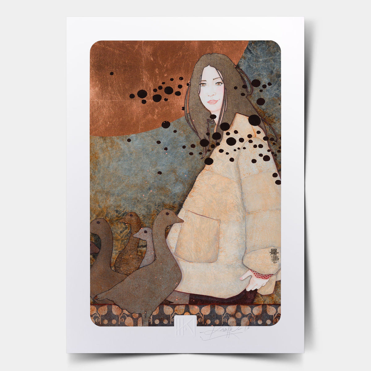 Portrait de femme moderne et figuratif, nature et tranquillité poétique en Normandie et Bretagne