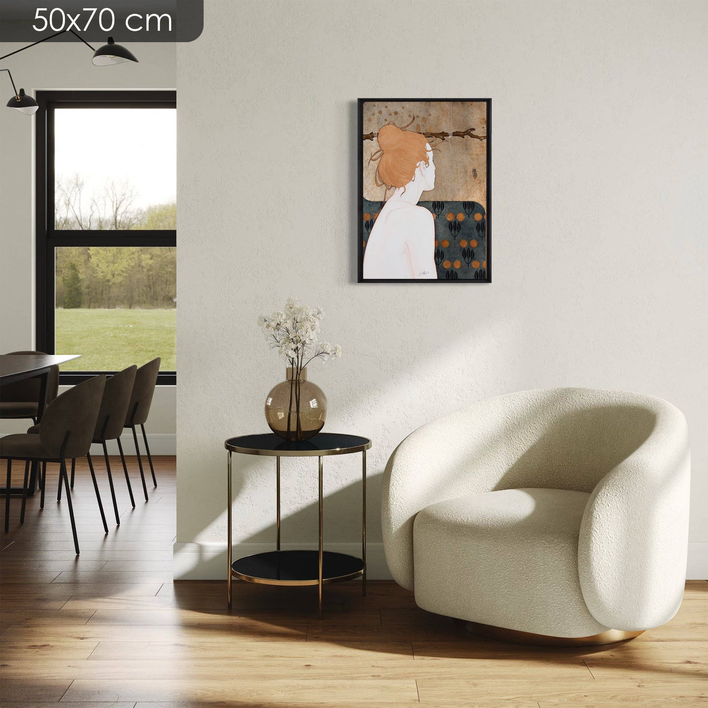 Délicat portrait féminin, poésie, Galerie KLE, Lalou Kraffe, Auray, Honfleur, Pont-Aven