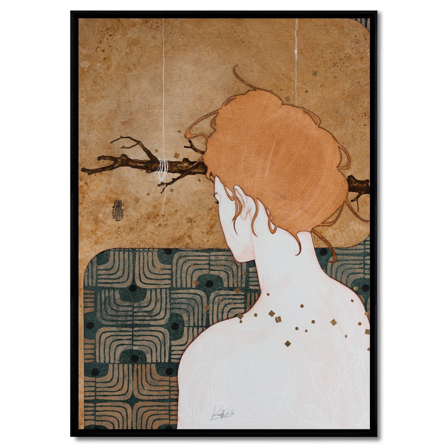 Dos, portraits féminins figuratifs et art décoratif, Bretagne et Normandie, artiste peintre femme