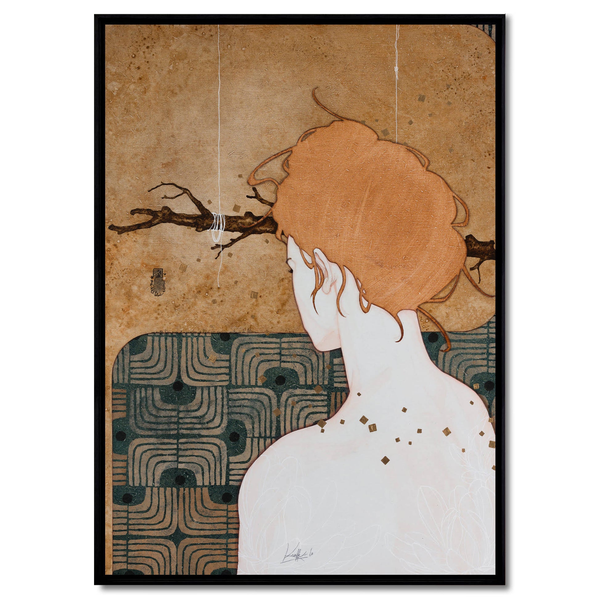 Dos, portraits féminins figuratifs et art décoratif, Bretagne et Normandie, artiste peintre femme