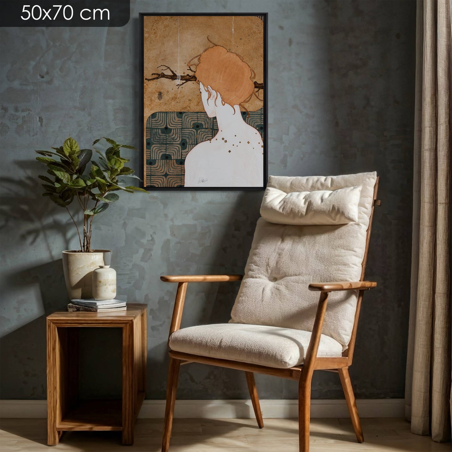 Dos, portraits féminins, figuratif et art, Lalou Kraffe à la Galerie KLE, délicatesse, Auray, Pont-Aven et Honfleur