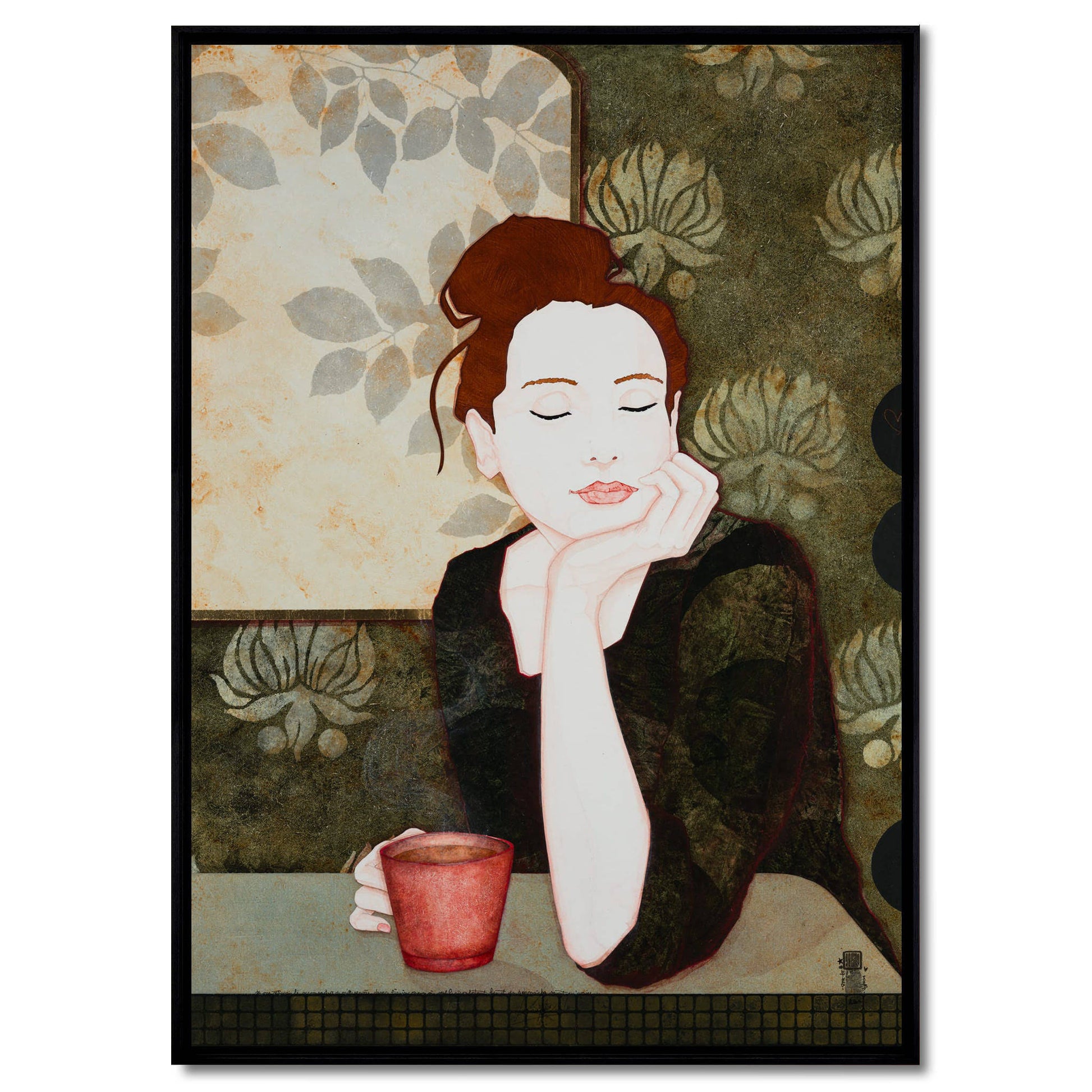 Douceur et apaisement, Lalou Kraffe, portrait féminin, galerie KLE à Pont-Aven, Honfleur et Auray