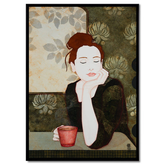 Douceur et apaisement, Lalou Kraffe, portrait féminin, galerie KLE à Pont-Aven, Honfleur et Auray