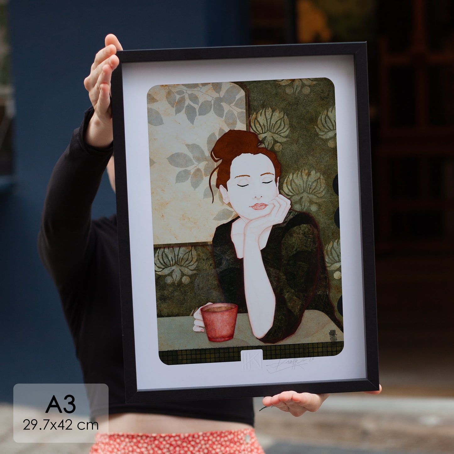 Douceur et apaisement, Lalou Kraffe, portrait féminin, galerie KLE à Pont-Aven, Honfleur et Auray