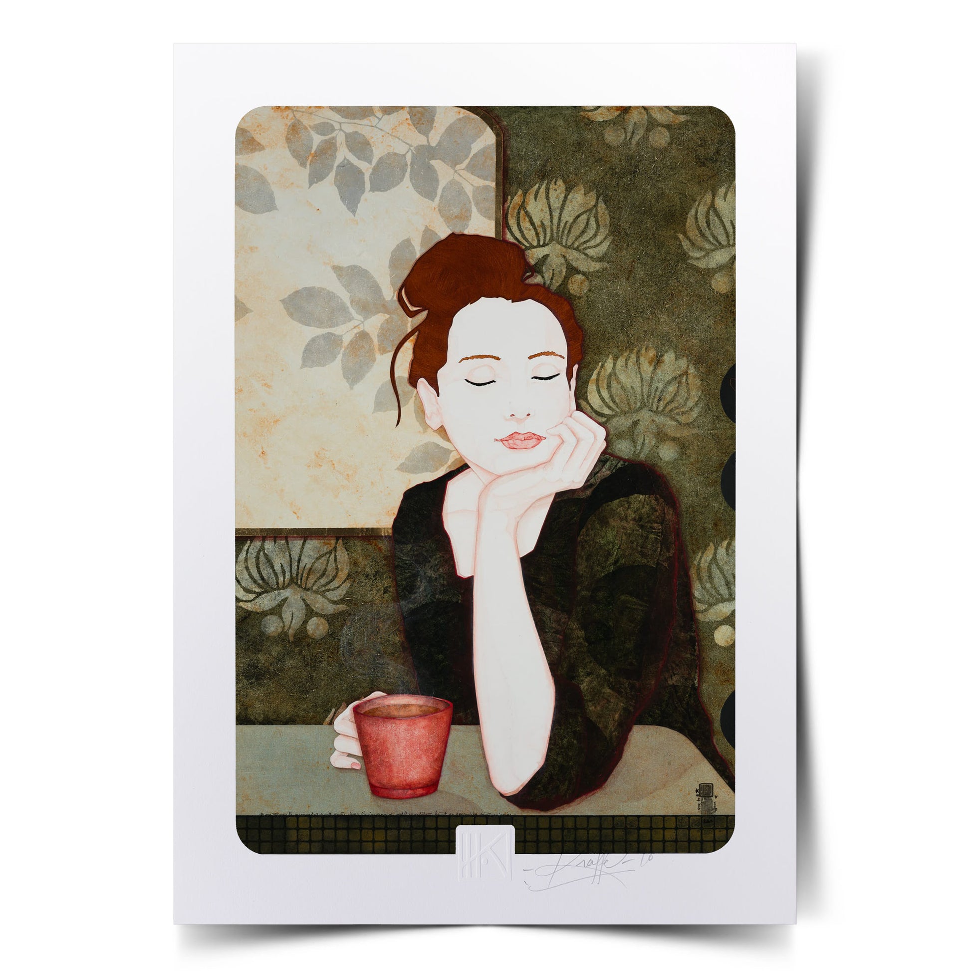 Douceur et apaisement, Lalou Kraffe, portrait féminin, galerie KLE à Pont-Aven, Honfleur et Auray