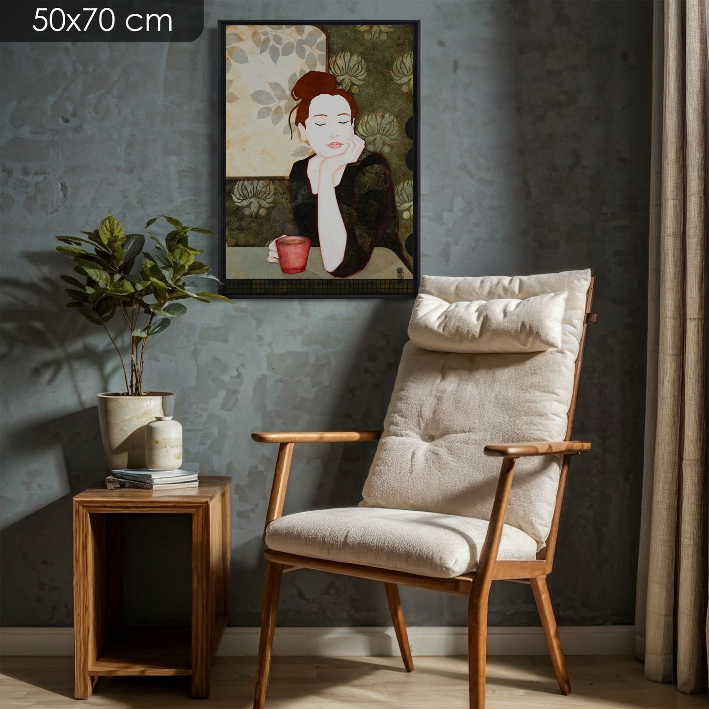 Douceur et apaisement, Lalou Kraffe, portrait féminin, galerie KLE à Pont-Aven, Honfleur et Auray