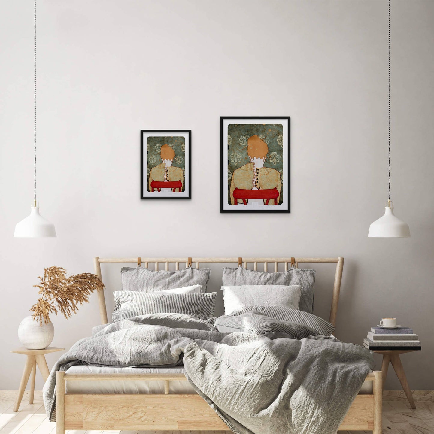 Peinture originale, portrait féminin, sécession viennoise, beauté, décoratif et figuratif, artiste féminine