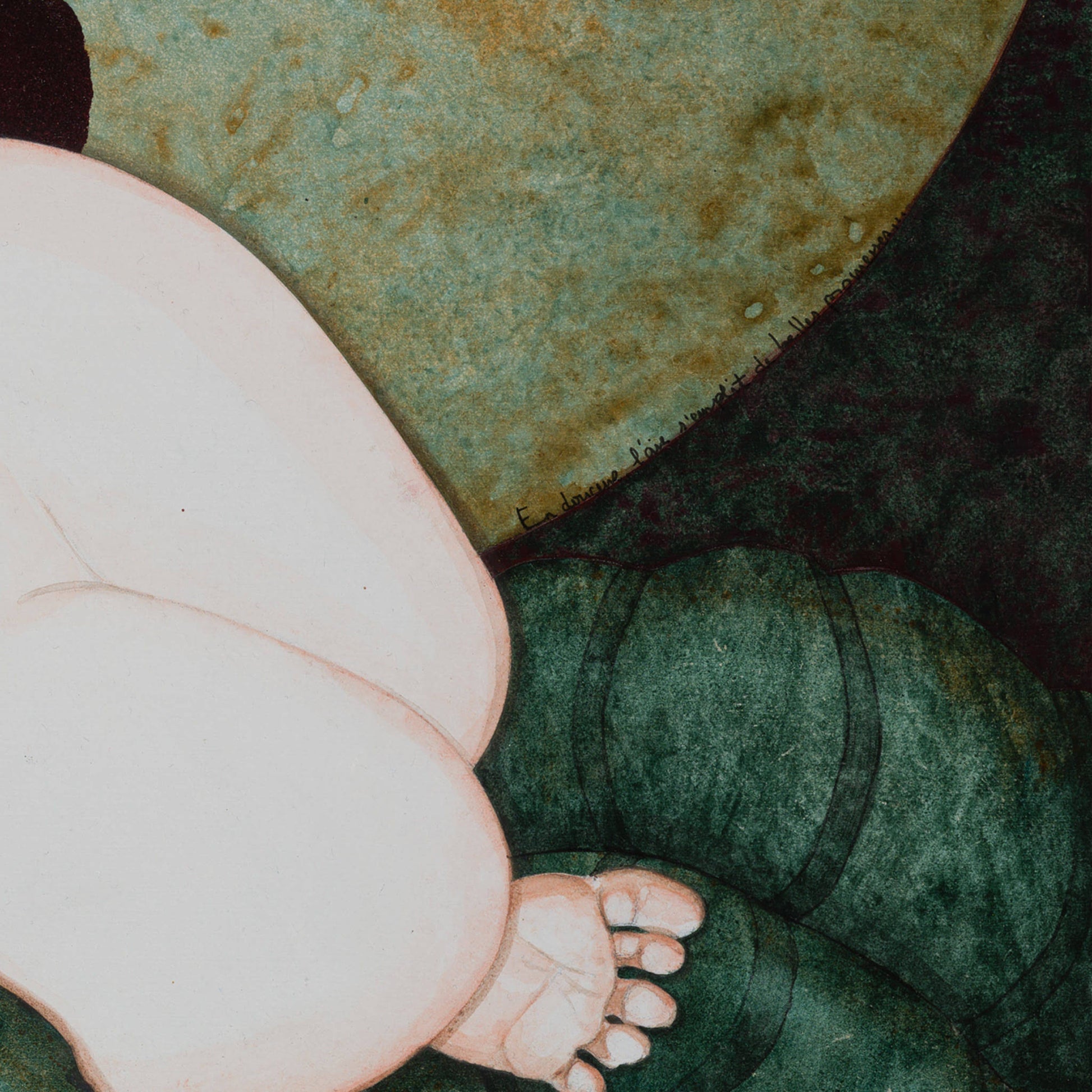 Douceur, Sensualité, Portrait, Figuratif, Femme, Peinture Originale, Lalou Kraffe, Galerie KLE, Pont-Aven, Honfleur, Auray