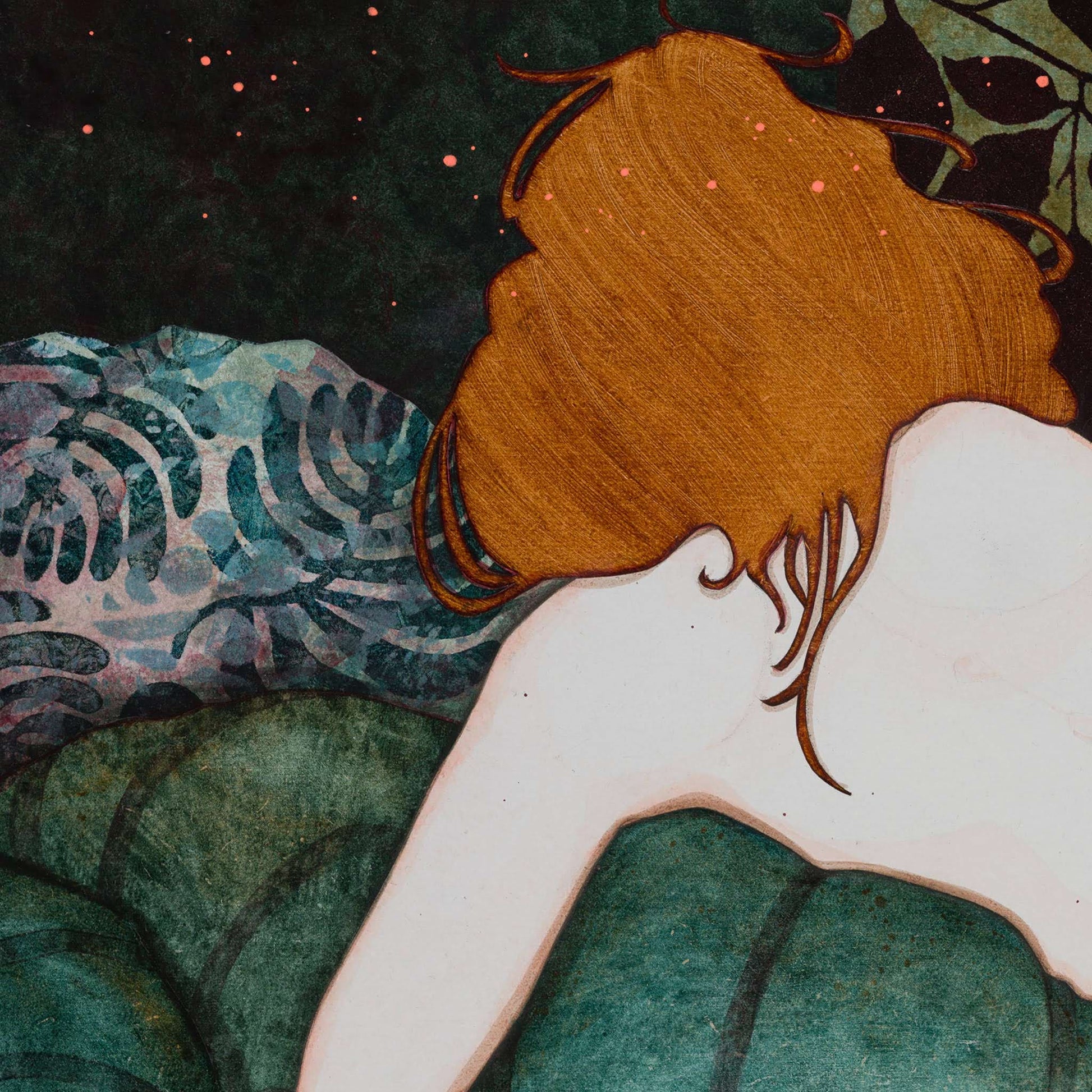 Douceur, Sensualité, Portrait, Figuratif, Femme, Peinture Originale, Lalou Kraffe, Galerie KLE, Pont-Aven, Honfleur, Auray