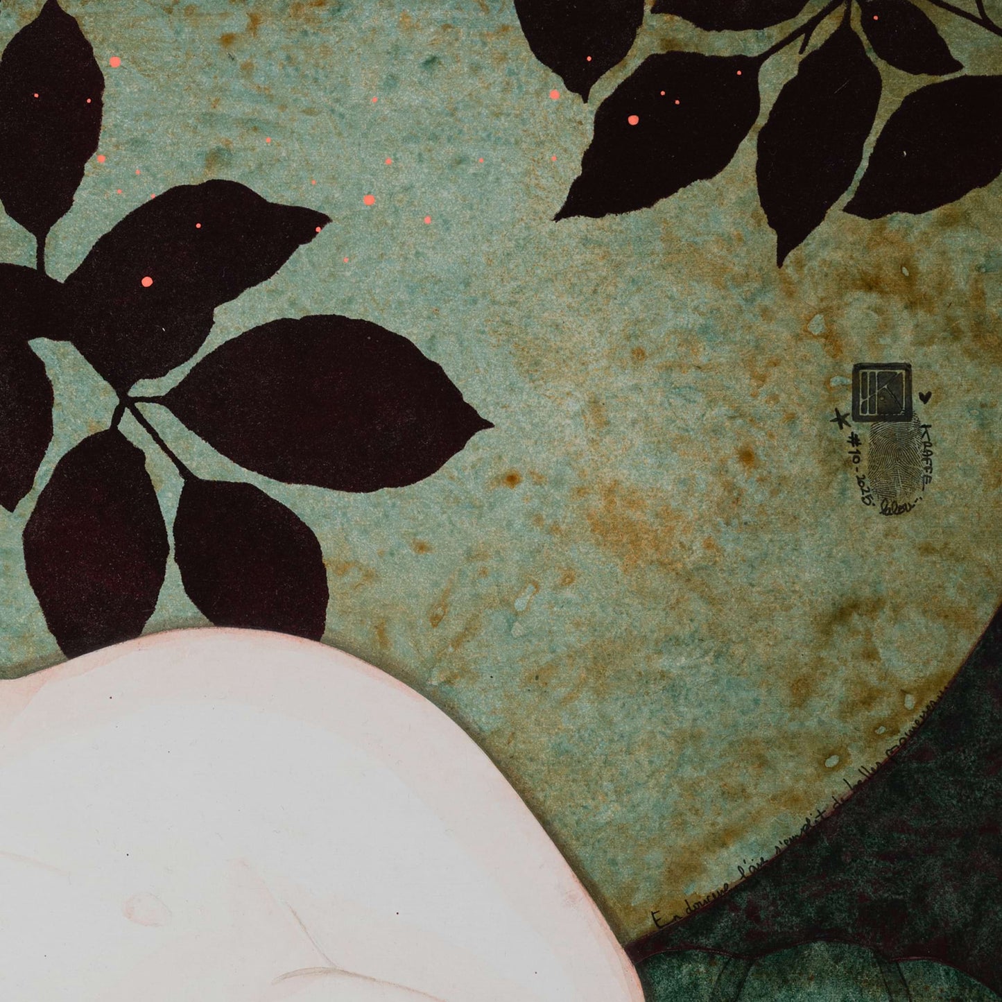 Douceur, Sensualité, Portrait, Figuratif, Femme, Peinture Originale, Lalou Kraffe, Galerie KLE, Pont-Aven, Honfleur, Auray