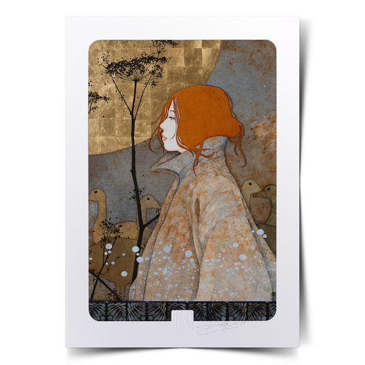 Doux portrait féminin, poésie de Lalou Kraffe à la Galerie KLE à Honfleur, Auray et Pont-Aven