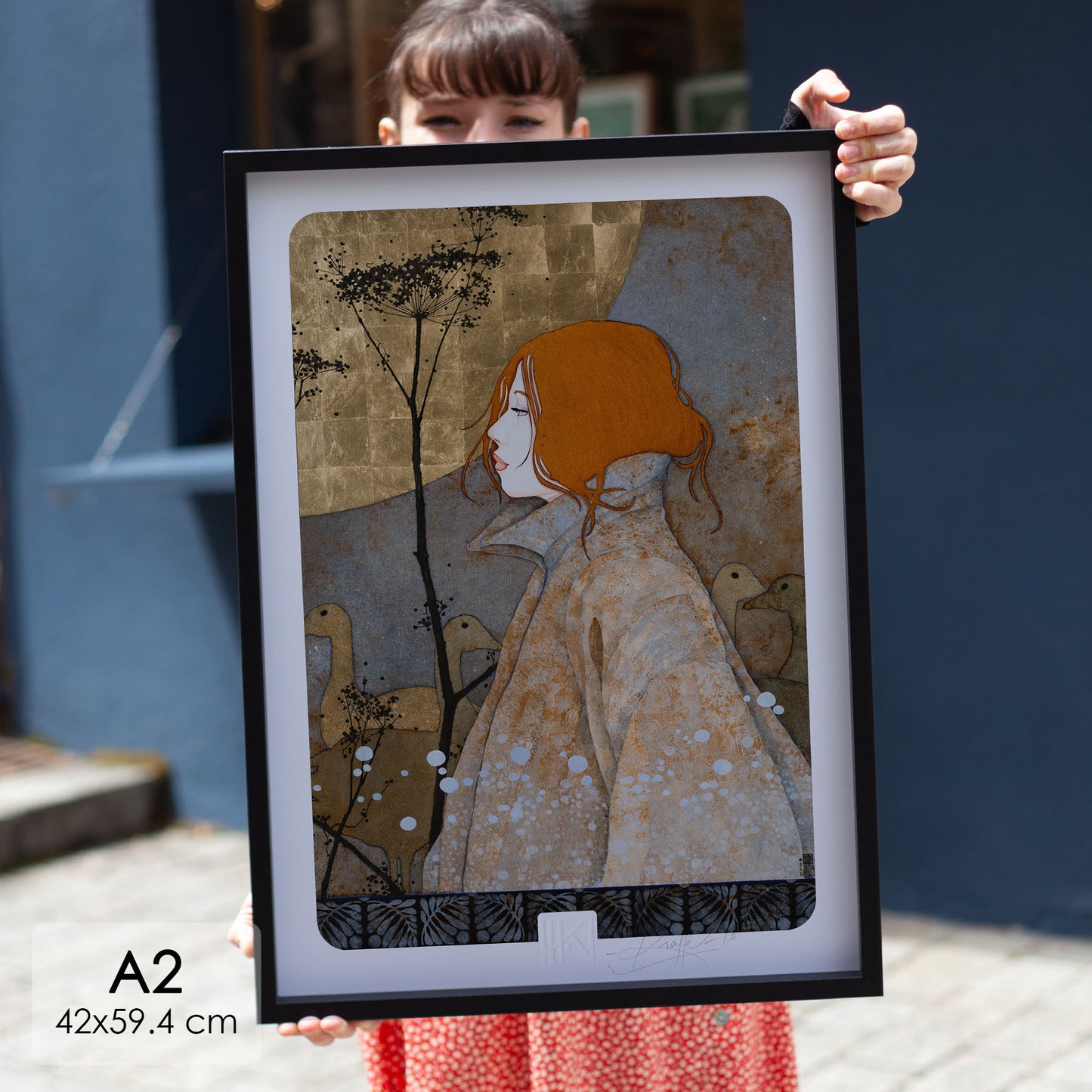 Doux portrait féminin, art figuratif, art décoratif, poésie d’une artiste contemporaine en Normandie et Bretagne
