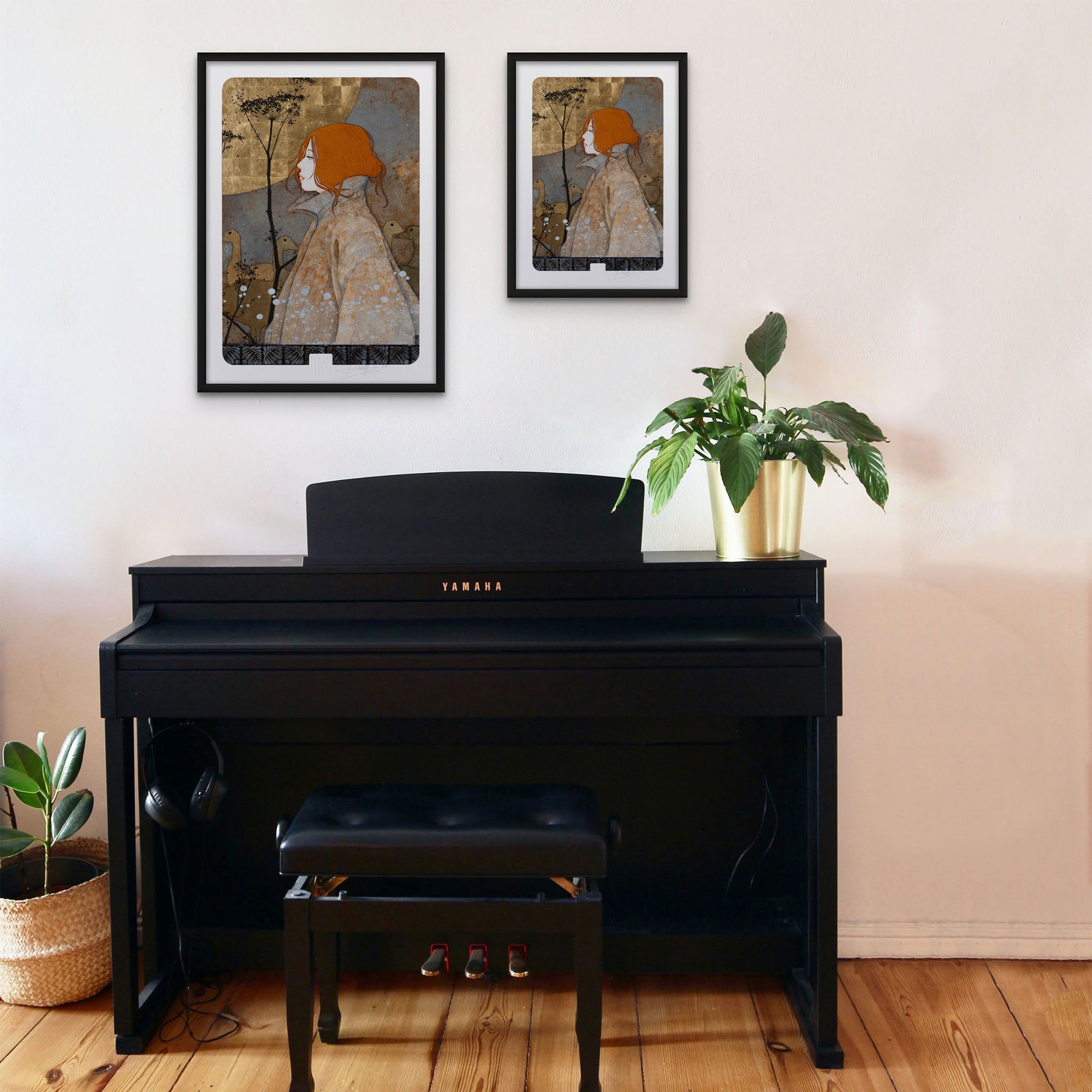 Doux portrait féminin, art figuratif, art décoratif, poésie d’une artiste contemporaine en Normandie et Bretagne