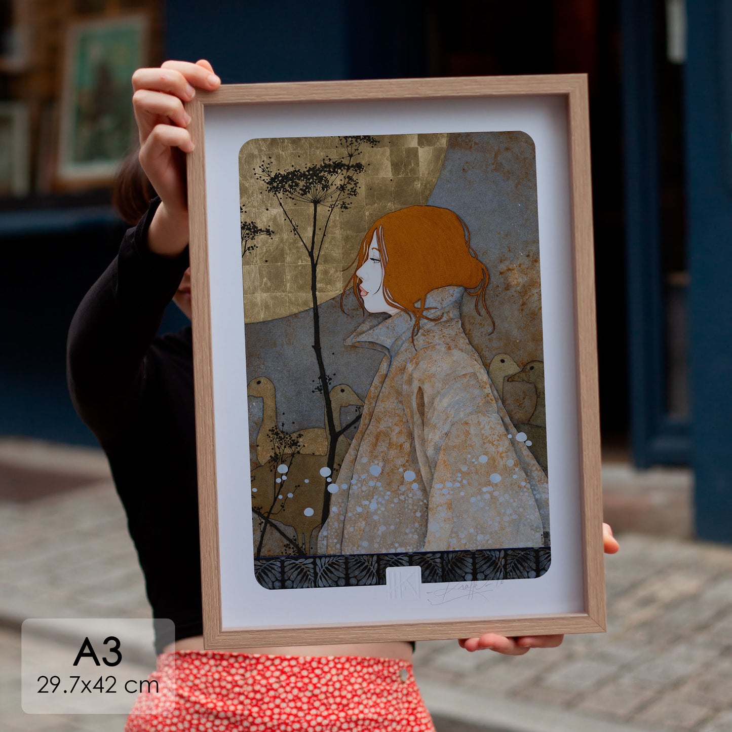 Doux portrait féminin, art figuratif, art décoratif, poésie d’une artiste contemporaine en Normandie et Bretagne