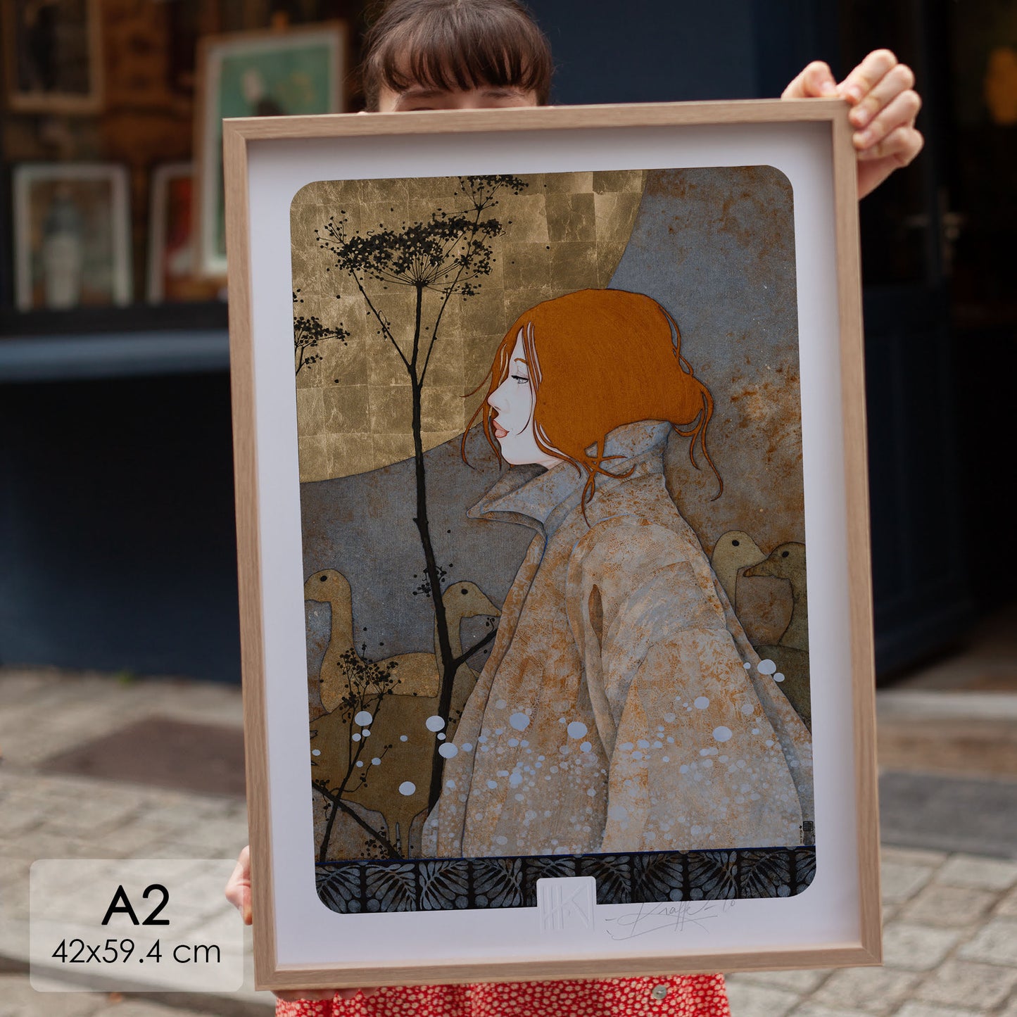 Doux portrait féminin, art figuratif, art décoratif, poésie d’une artiste contemporaine en Normandie et Bretagne