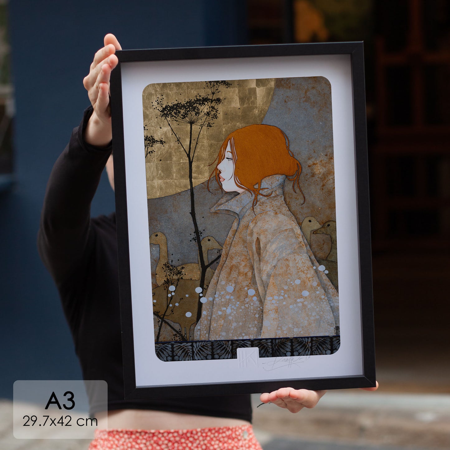 Doux portrait féminin, art figuratif, art décoratif, poésie d’une artiste contemporaine en Normandie et Bretagne